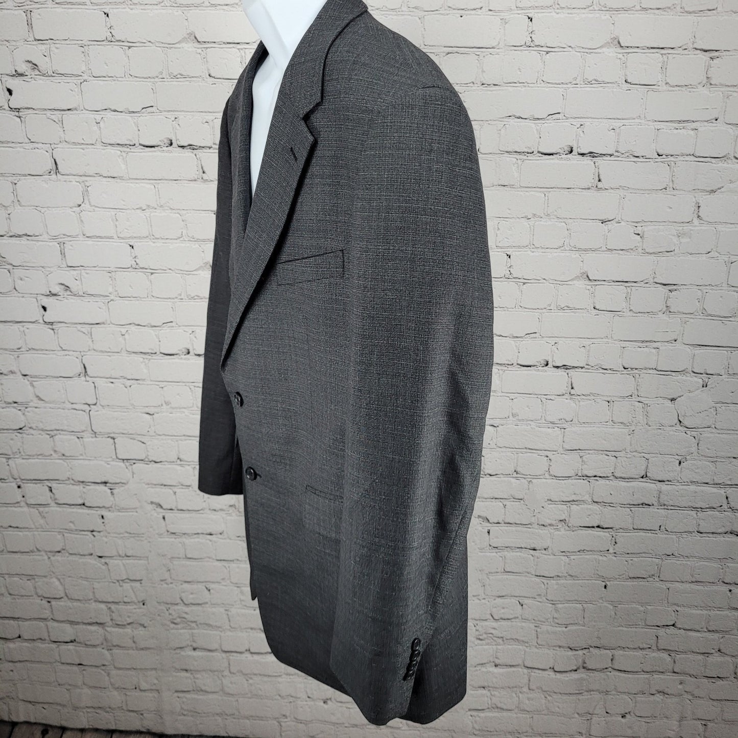 JV Jack Victor Grey Lasier SPJ Wool Blend Relfex Stretch Blazer Sport Coat 48R