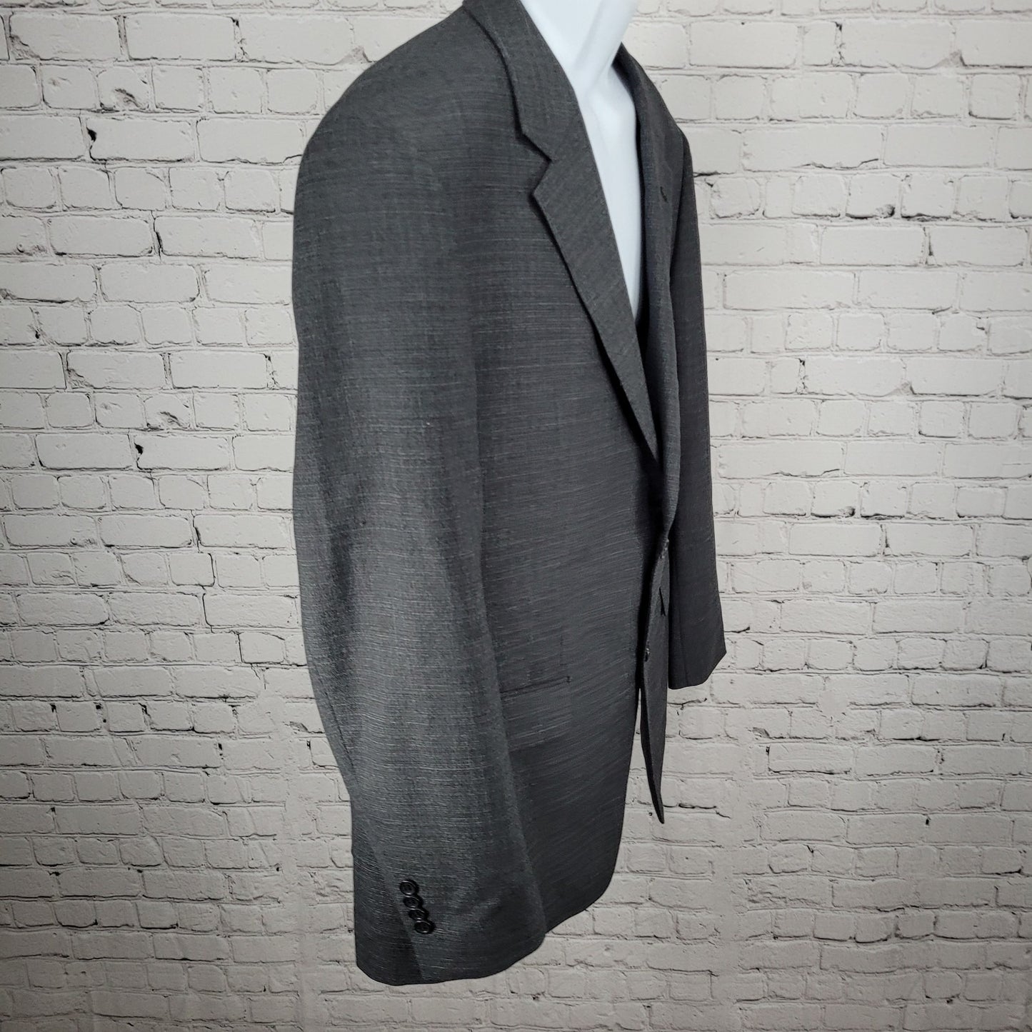 JV Jack Victor Grey Lasier SPJ Wool Blend Relfex Stretch Blazer Sport Coat 48R