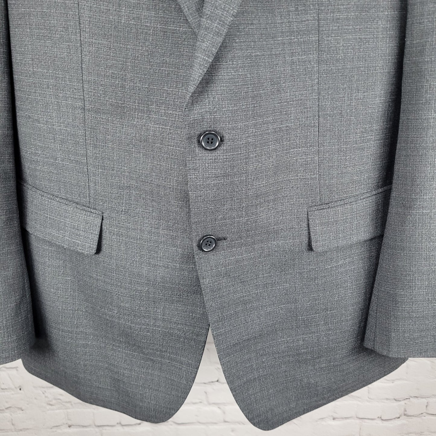 JV Jack Victor Grey Lasier SPJ Wool Blend Relfex Stretch Blazer Sport Coat 48R
