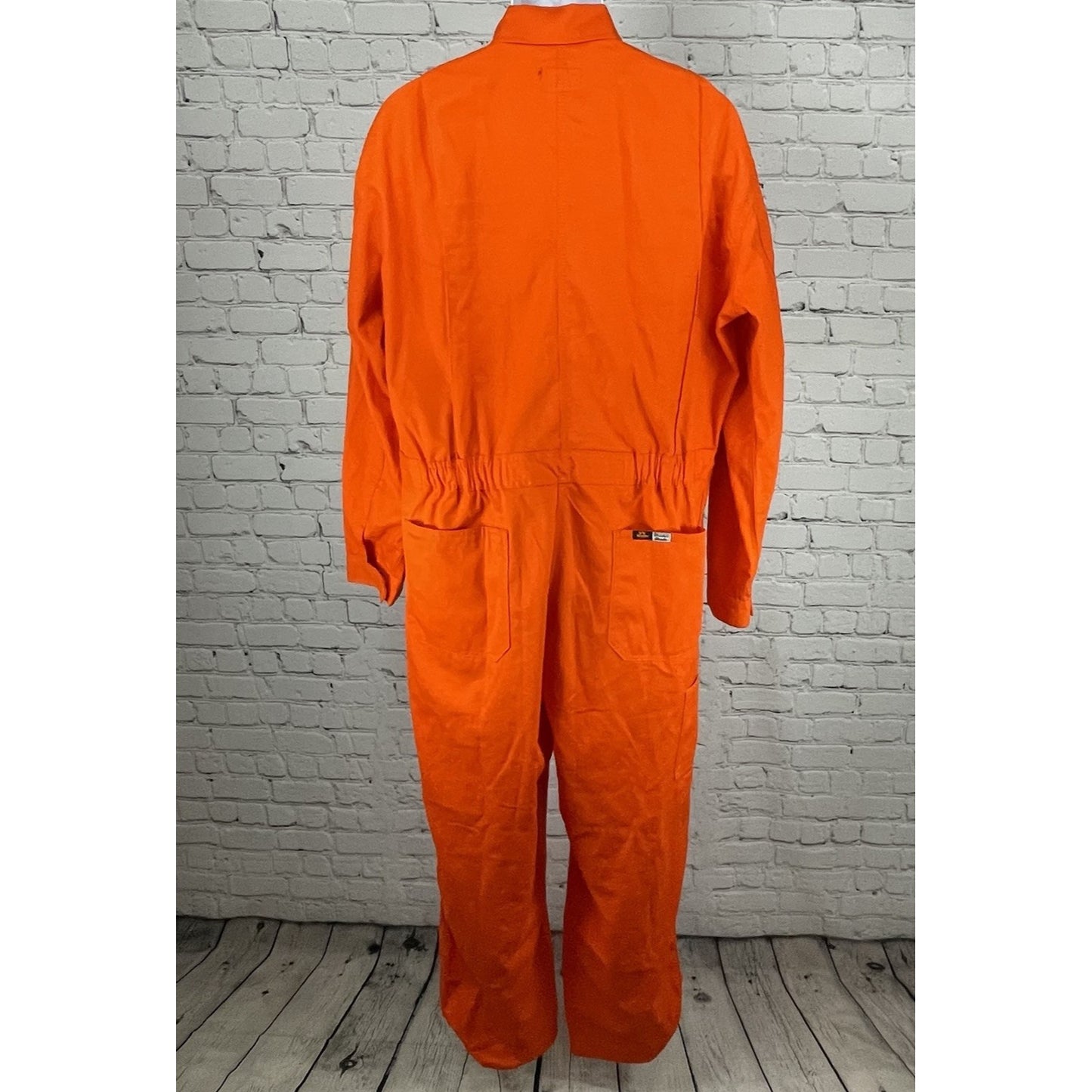Walls Master Made Orange 100% Cotton Zip Uniform Workwear High Vis Coveralls 44R