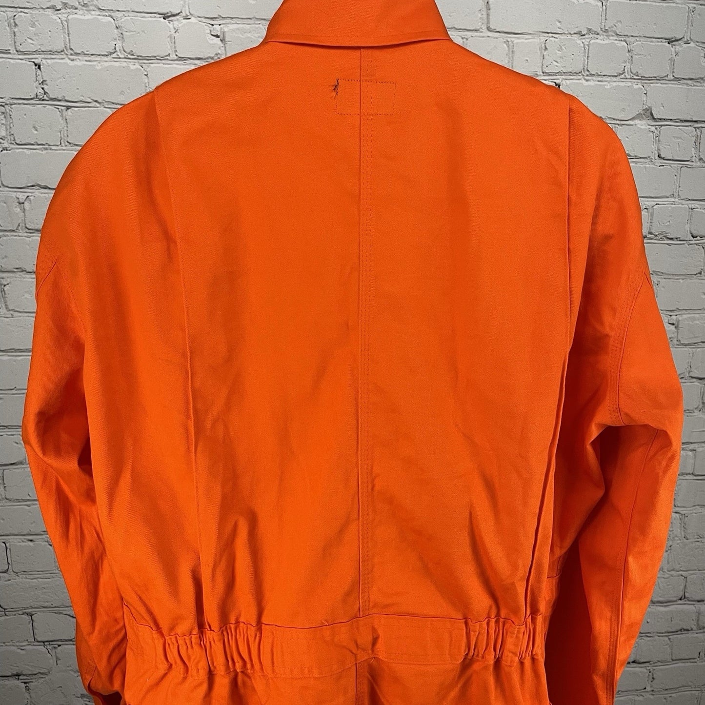 Walls Master Made Orange 100% Cotton Zip Uniform Workwear High Vis Coveralls 44R