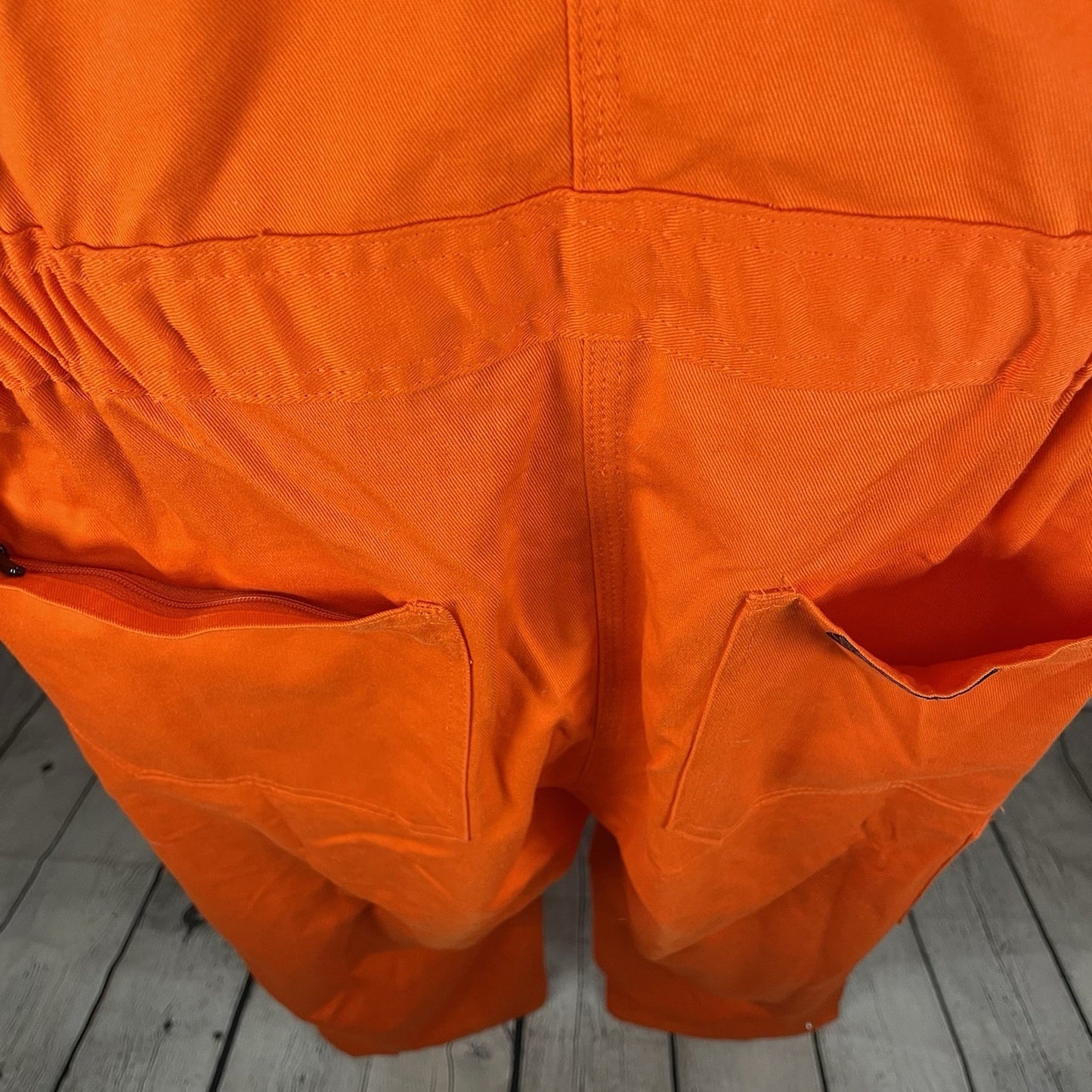 Walls Master Made Orange 100% Cotton Zip Uniform Workwear High Vis Coveralls 44R
