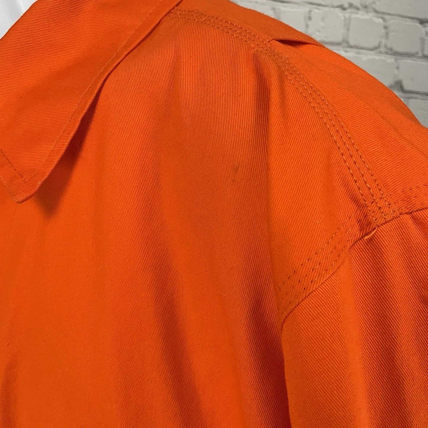 Walls Master Made Orange 100% Cotton Zip Uniform Workwear High Vis Coveralls 44R