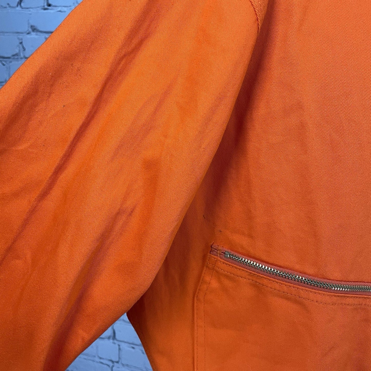 Walls Master Made Orange 100% Cotton Zip Uniform Workwear High Vis Coveralls 44R