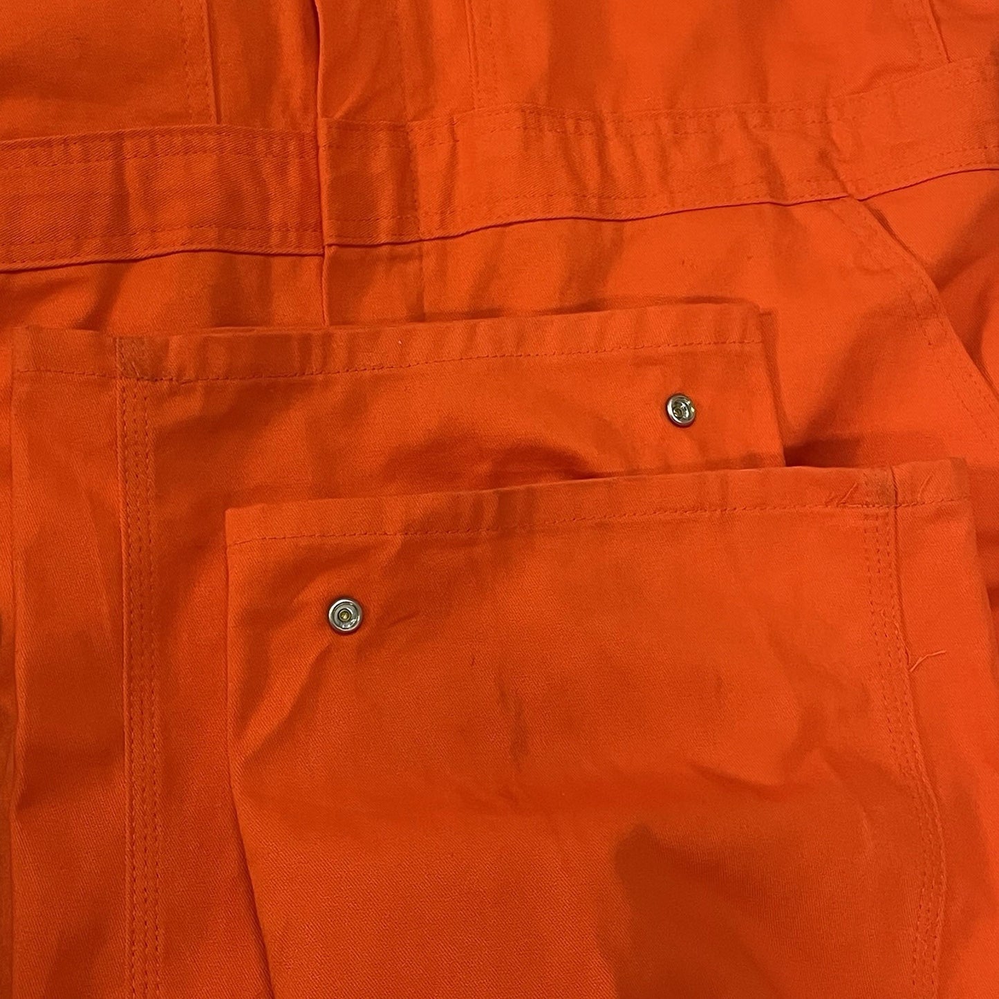 Walls Master Made Orange 100% Cotton Zip Uniform Workwear High Vis Coveralls 44R