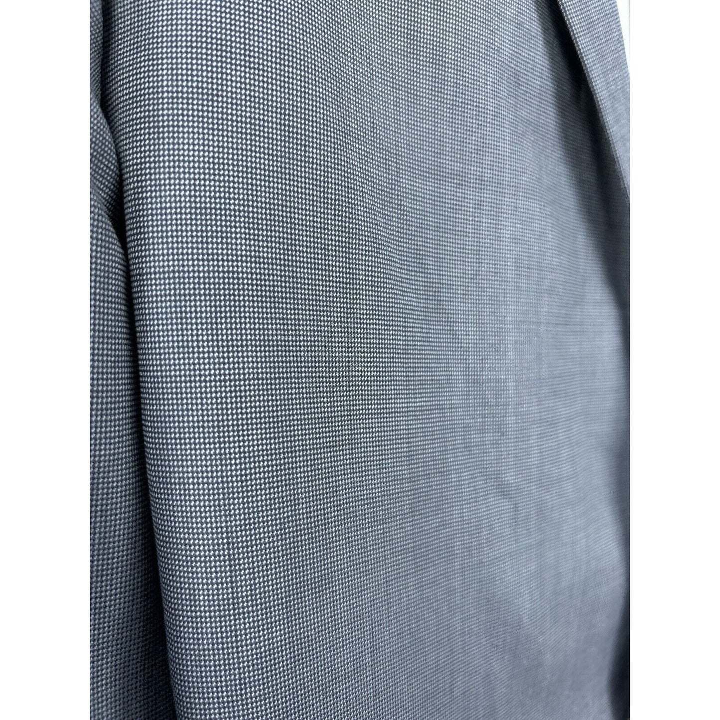 Tom James Custom Blue Honeycomb 2 Button Double Vented Sport Coat Blazer Size 40
