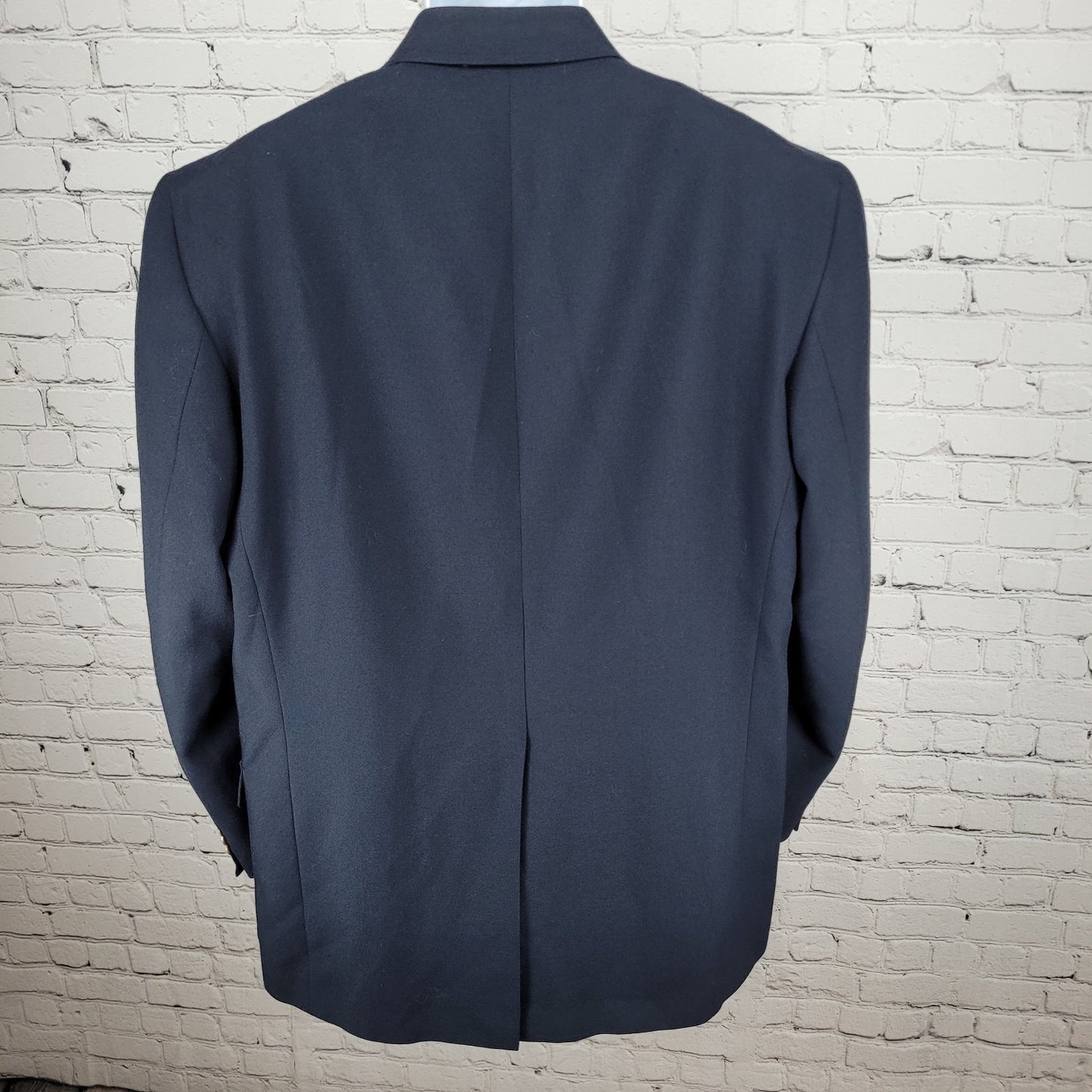 VTG Orvis Navy Wool Blend 3 Gold Button Vented Notch Blazer USA Made Size 44L