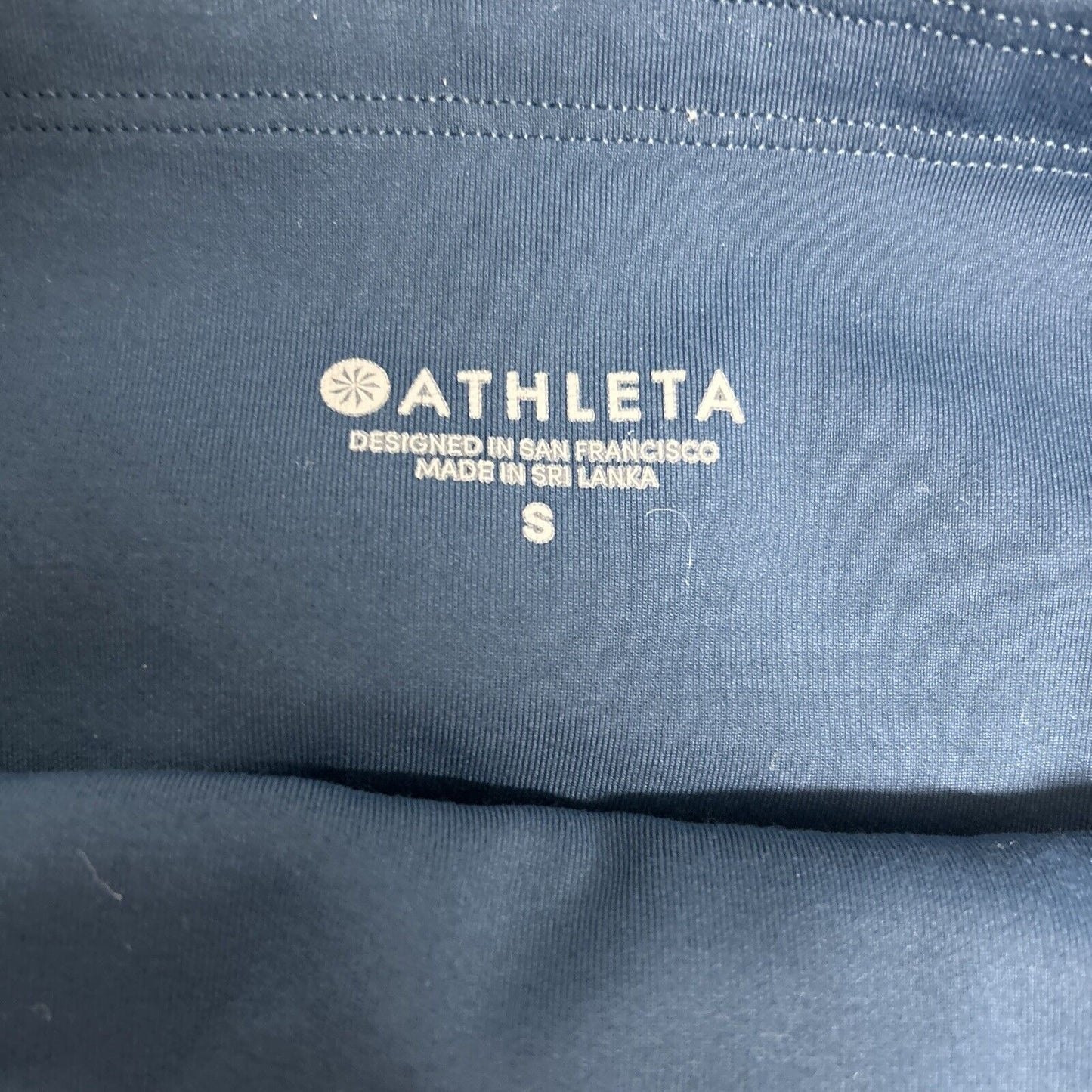 Athleta All In Deep Teal Cropped Workout Stash Pocket Athletic Leggings S