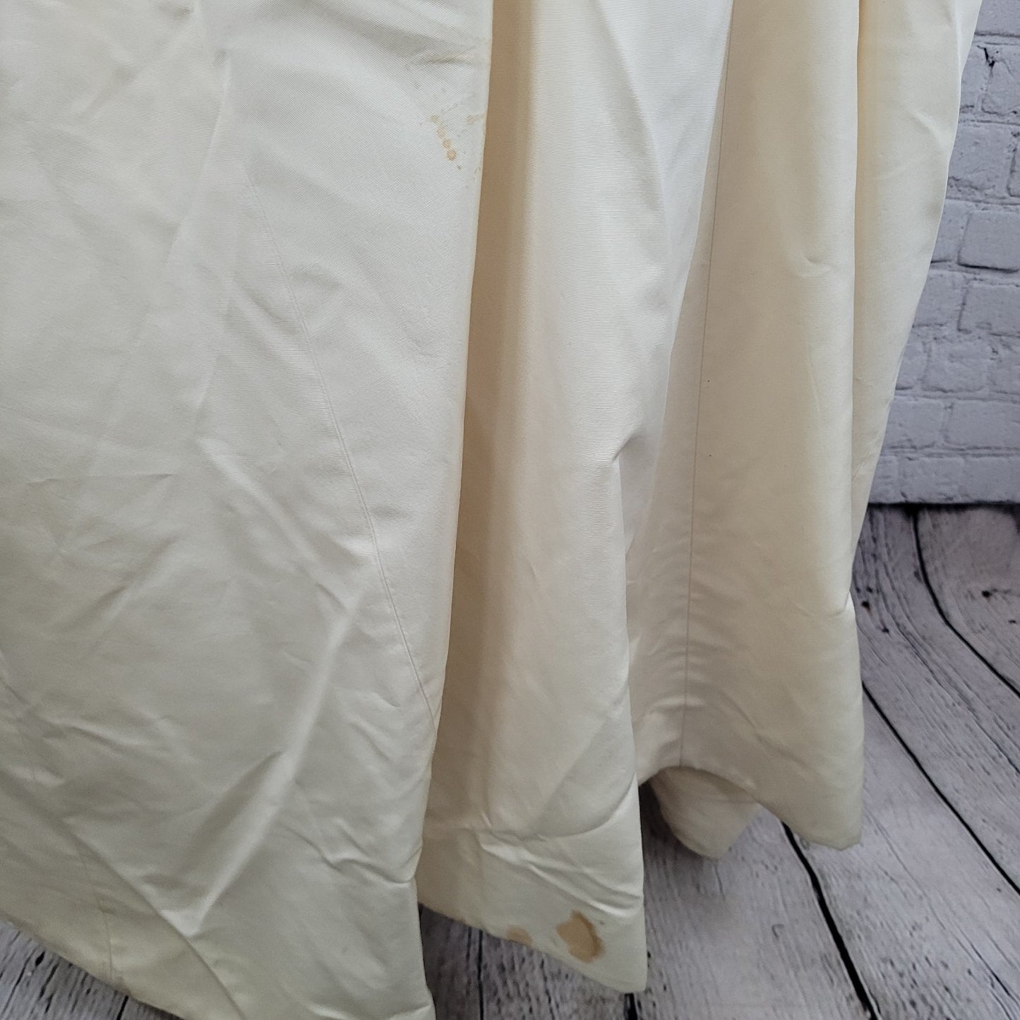 Ann Taylor Ivory Silk Embellished Empire Waist Wedding Dress Gown 10 *defects