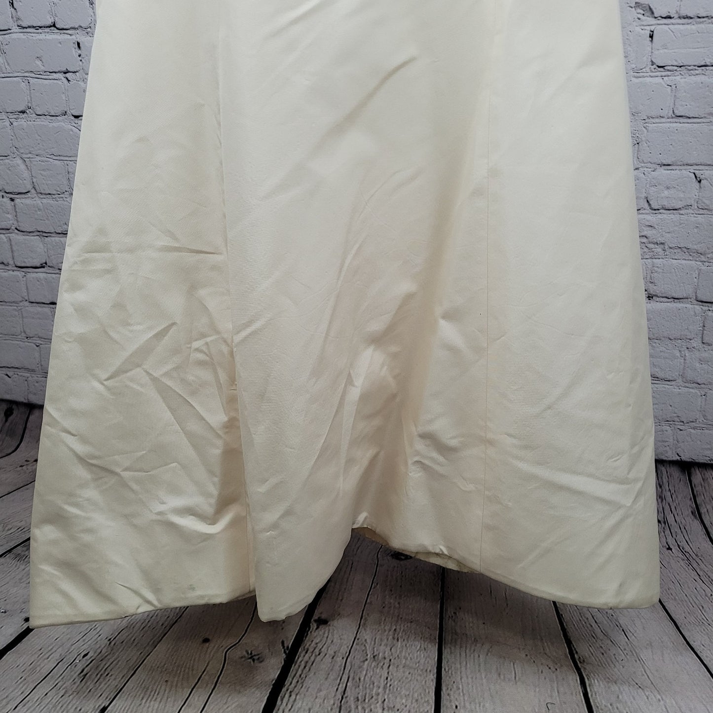 Ann Taylor Ivory Silk Embellished Empire Waist Wedding Dress Gown 10 *defects