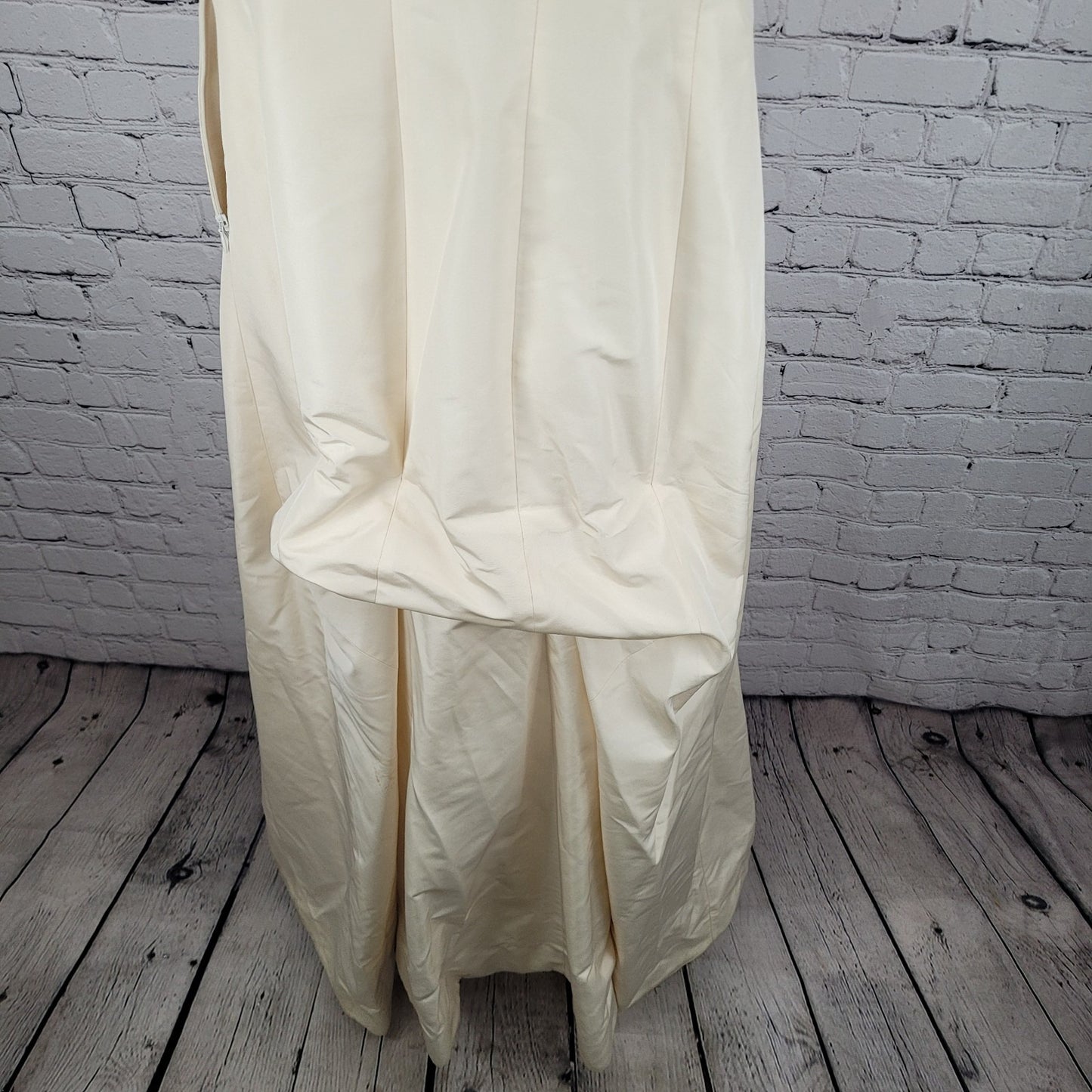 Ann Taylor Ivory Silk Embellished Empire Waist Wedding Dress Gown 10 *defects