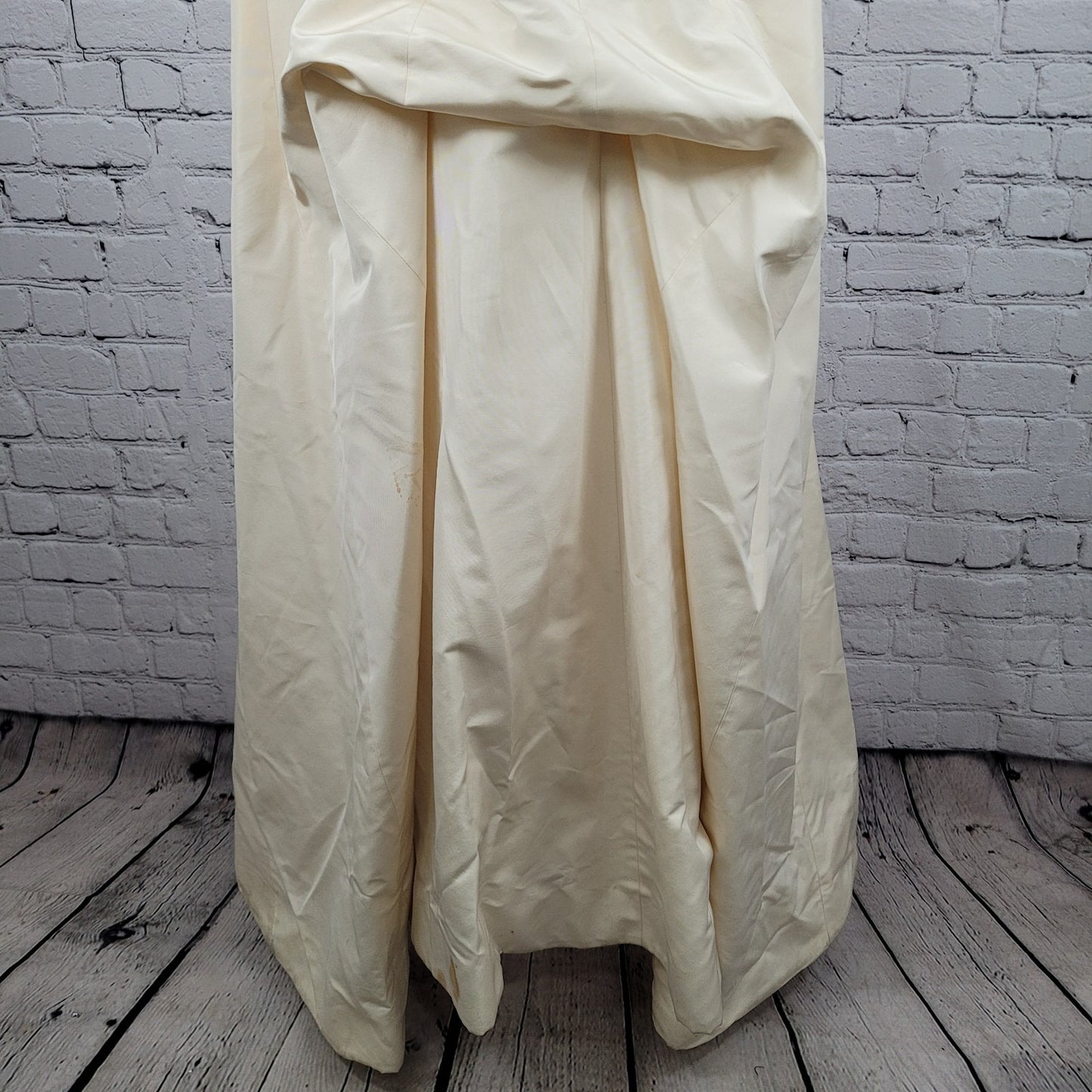 Ann Taylor Ivory Silk Embellished Empire Waist Wedding Dress Gown 10 *defects