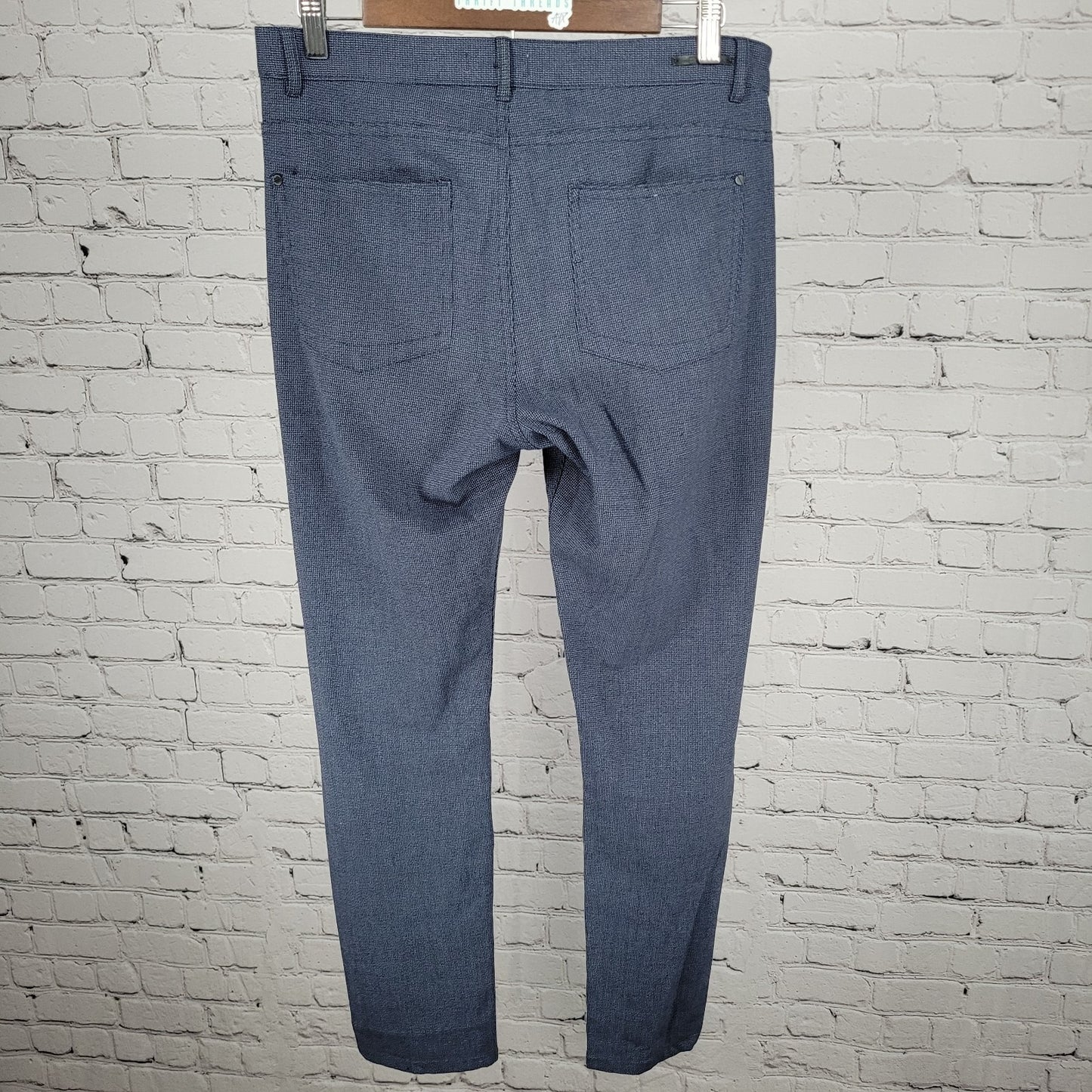 Zara Man Blue Slim Straight Leg Lightweight Stretch Charm Pants Size 31 (31x29)