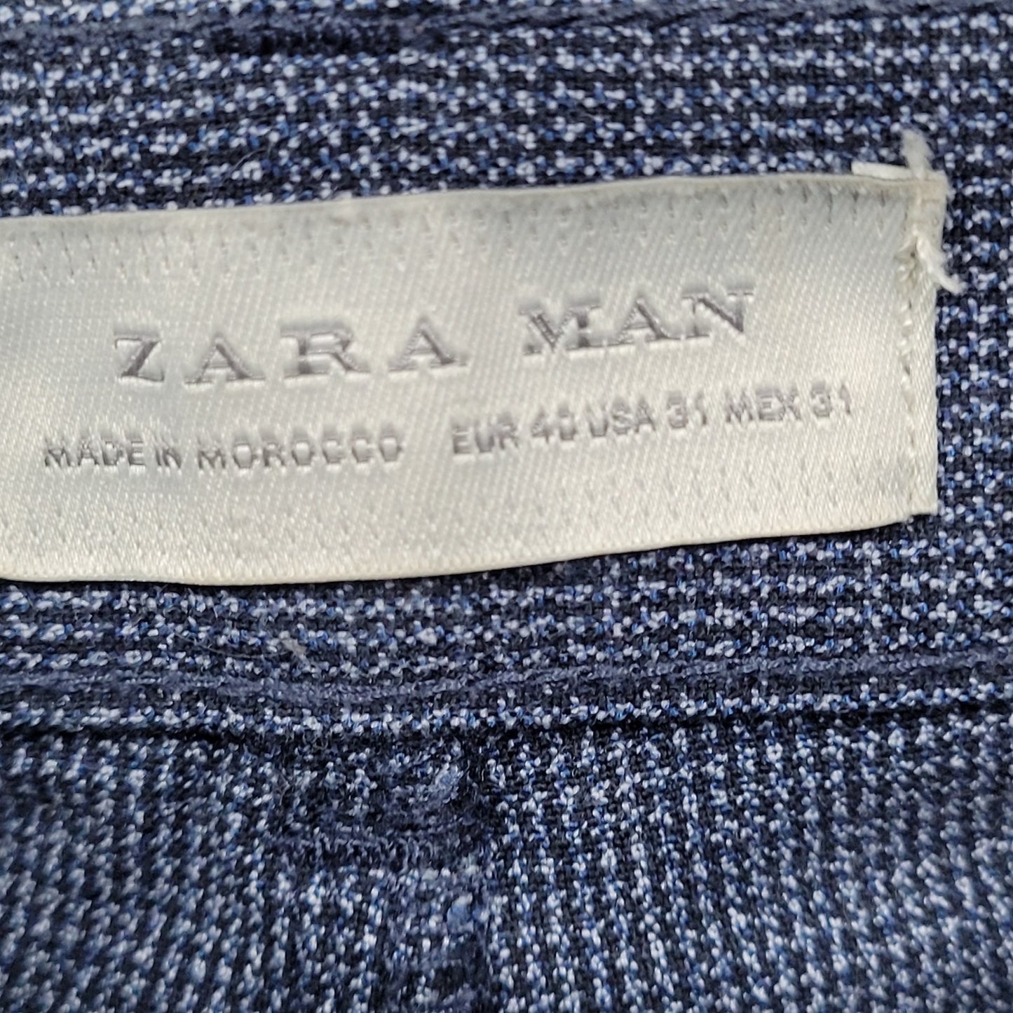 Zara Man Blue Slim Straight Leg Lightweight Stretch Charm Pants Size 31 (31x29)