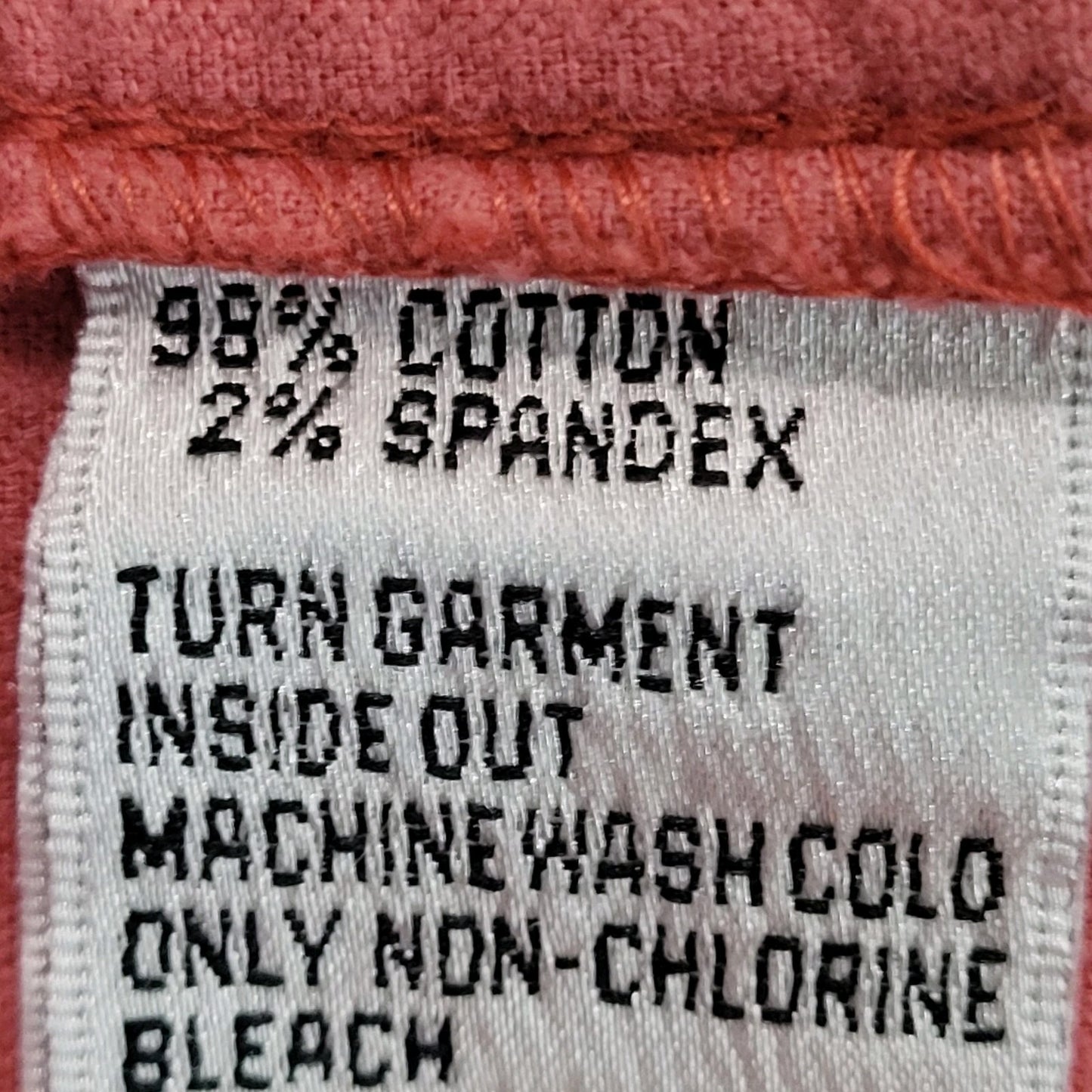Talbots Orange 100% Cotton Corduroy Stretch Buttoned Unlined Jacket Size 10