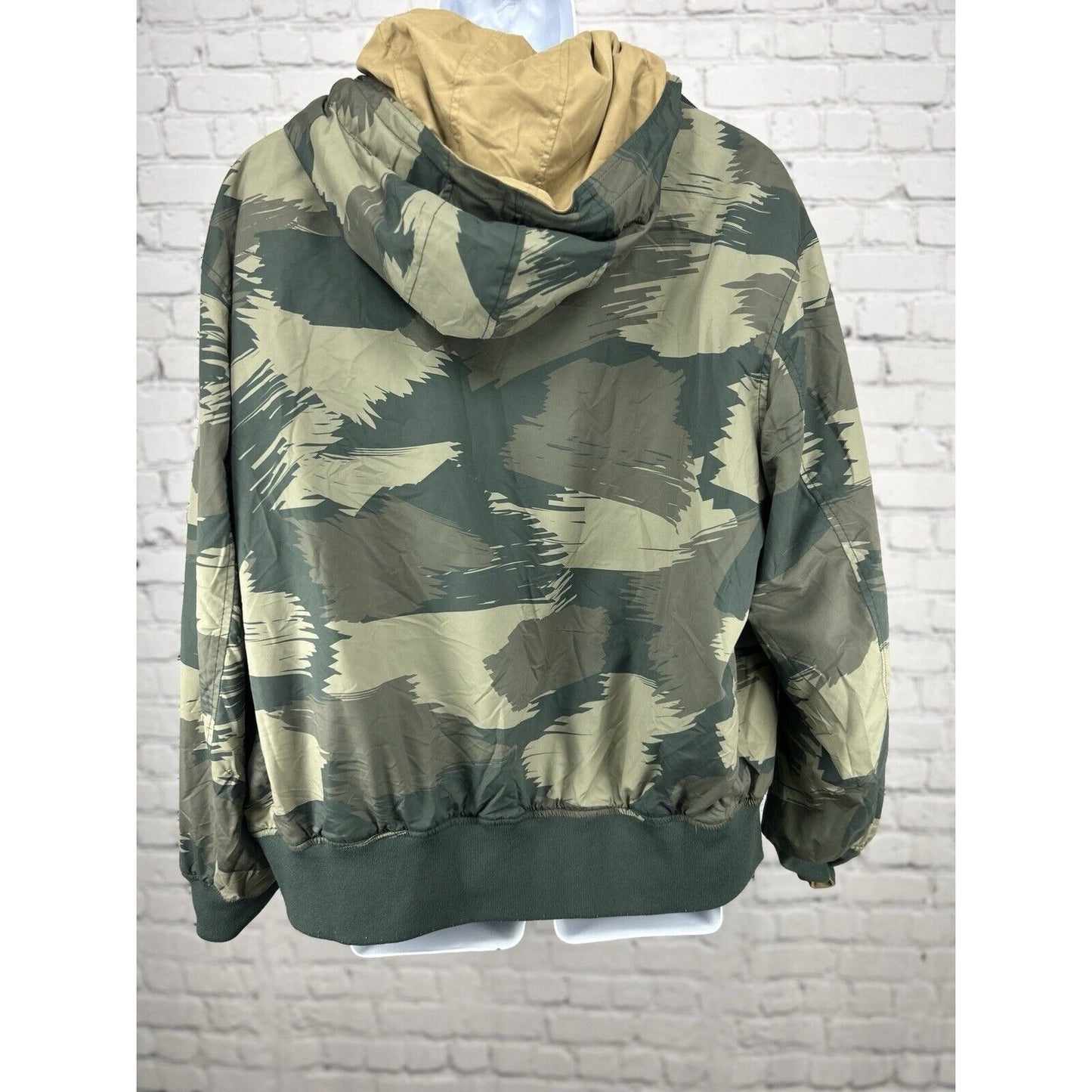 Armani Exchange Camo Reversible Adjustable Zip Windbreaker Jacket Size Medium M