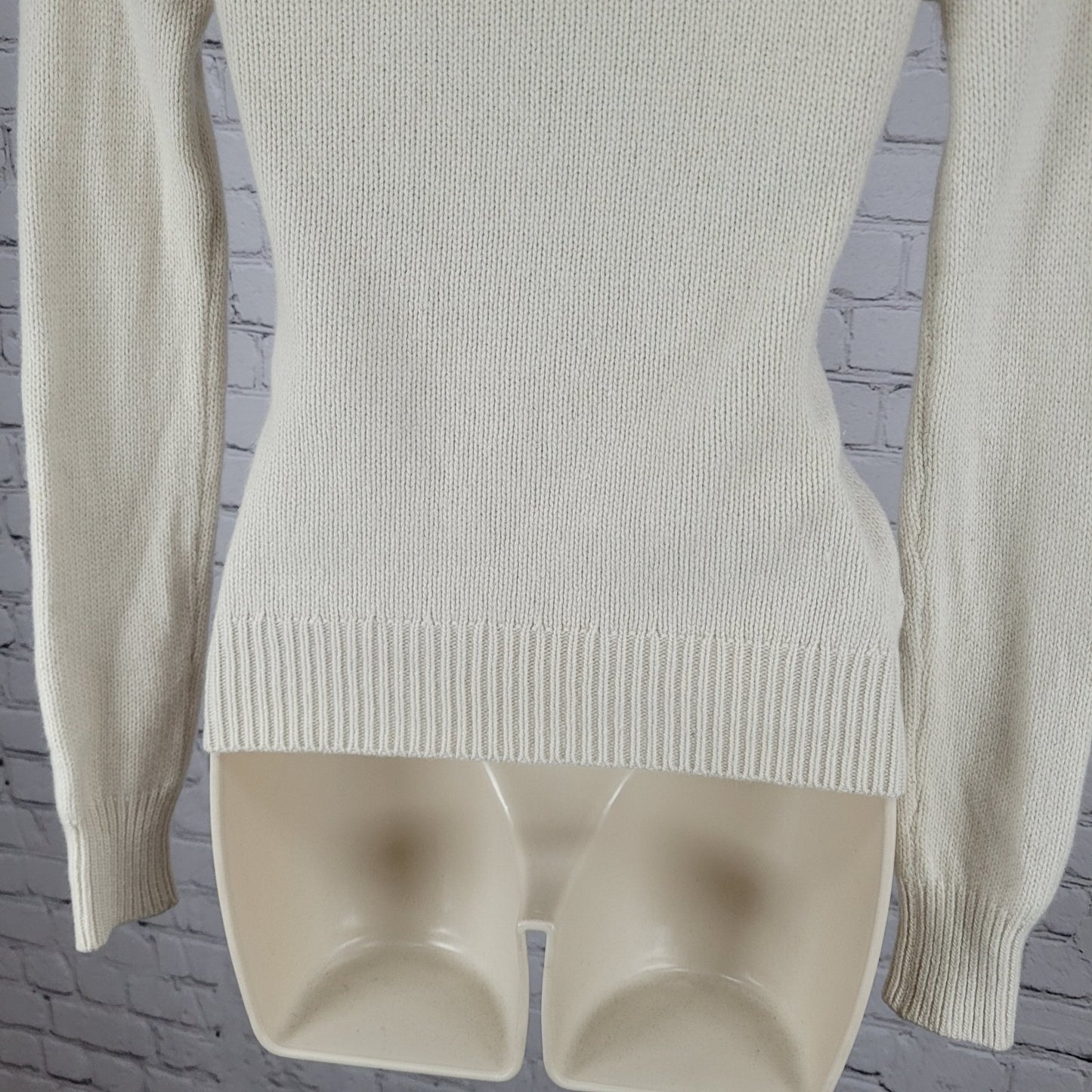 PRADA Beige Cashmere Wool Turtleneck Sweater Italy Made Size 42 US Medium M