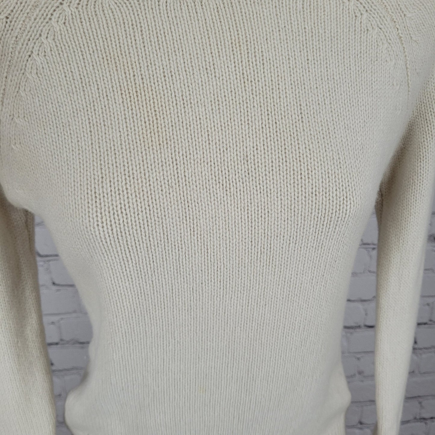 PRADA Beige Cashmere Wool Turtleneck Sweater Italy Made Size 42 US Medium M