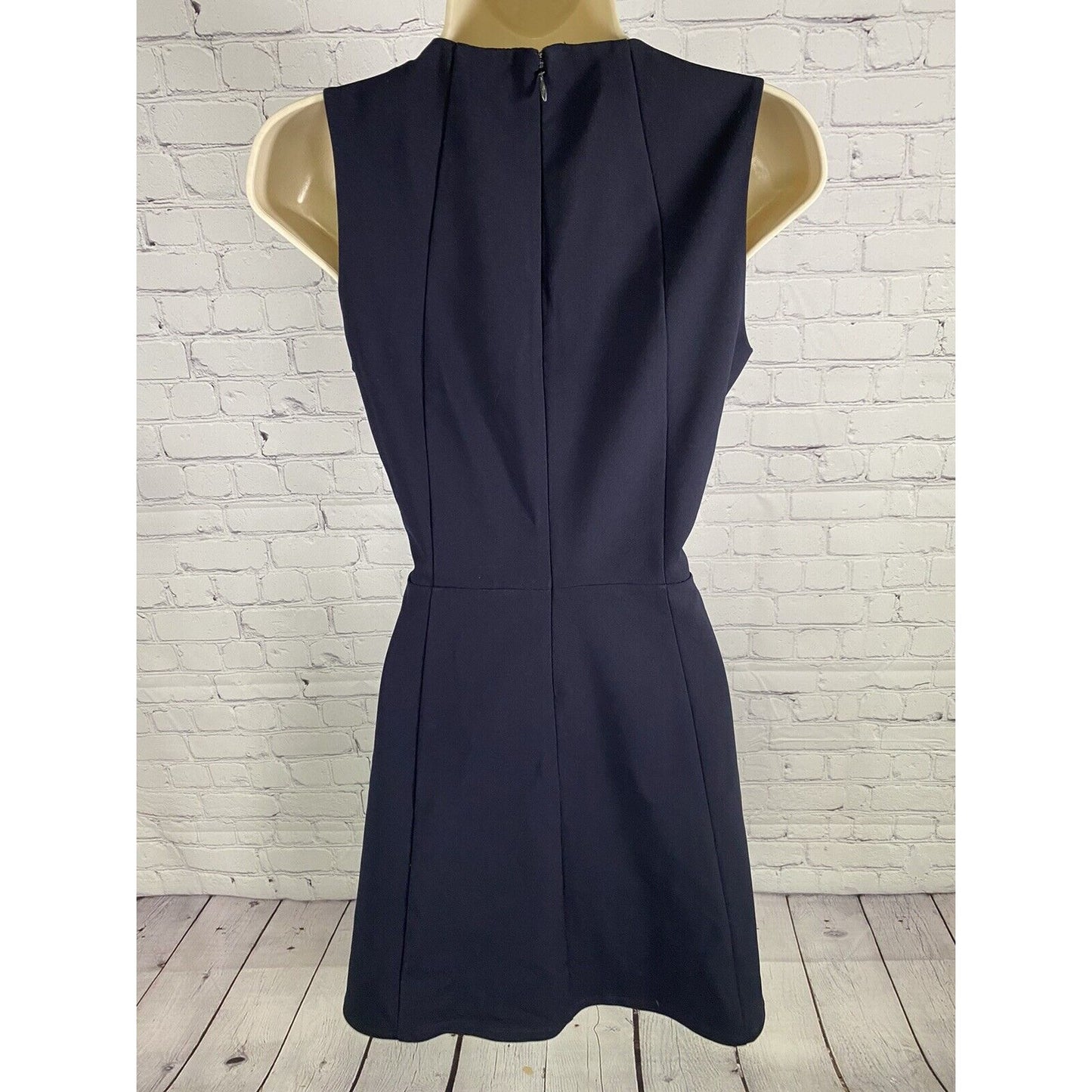 Madewell Navy Blue Lined Sleeveless Knee Length Back Zip Dress 8
