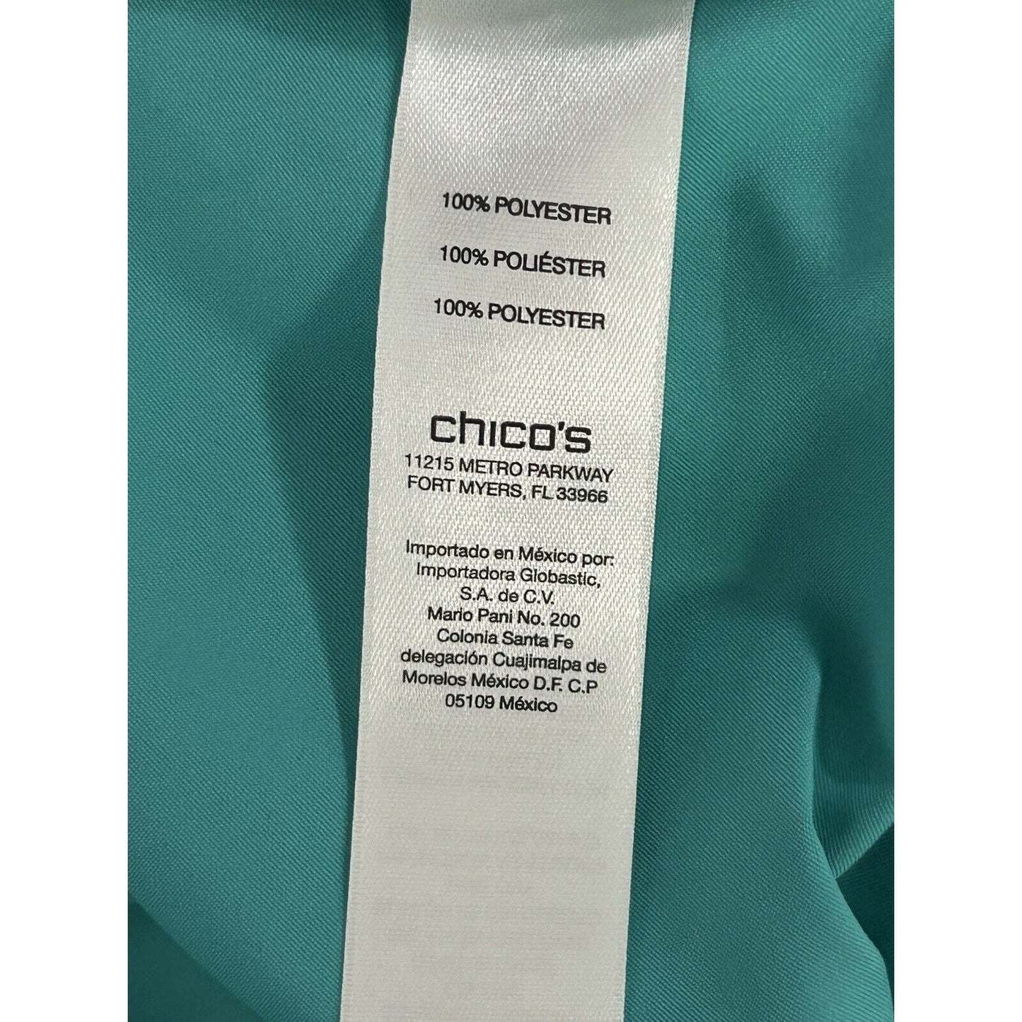 Chicos Collection Bright Green Full Zip High Neck Windbreaker Jacket Size Small