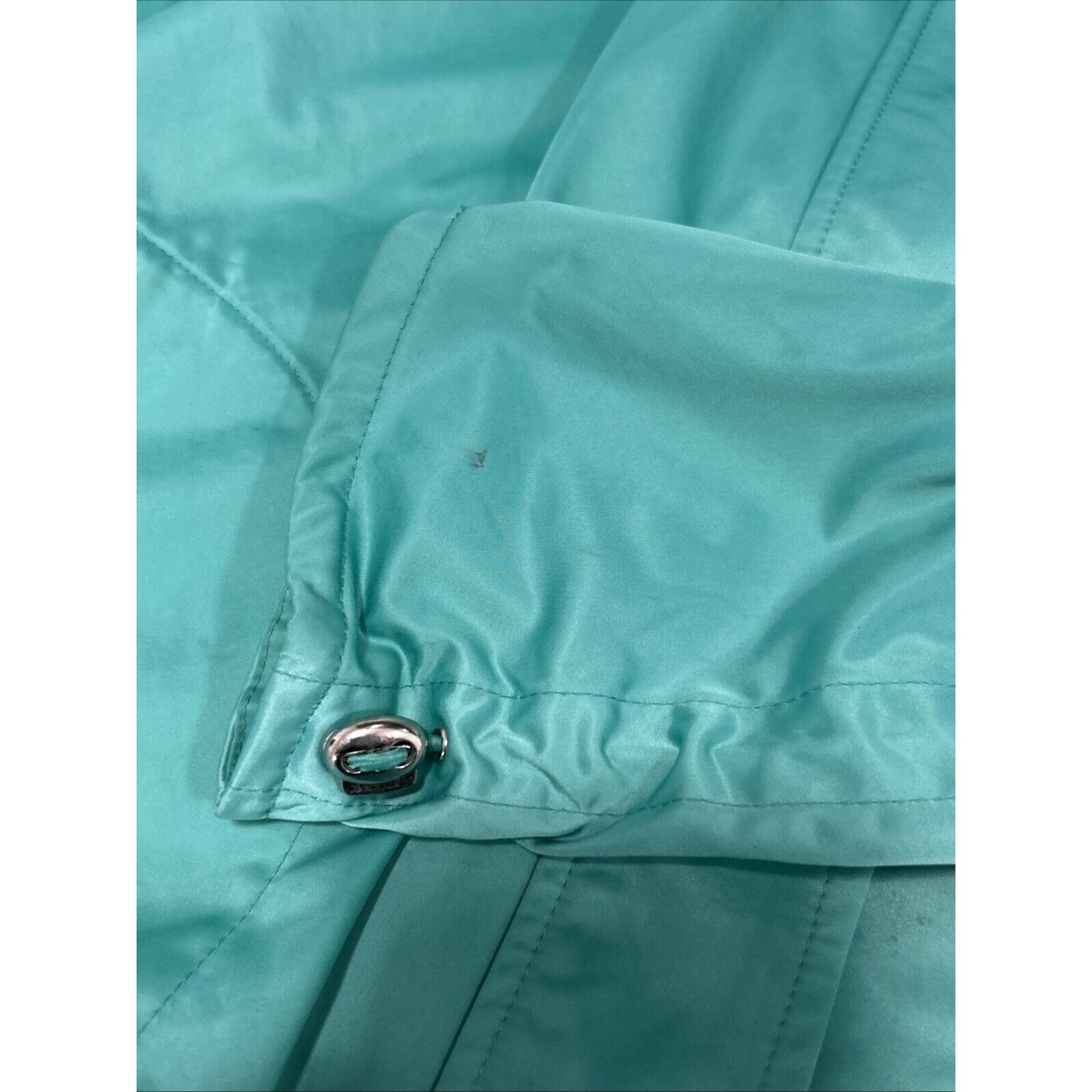 Chicos Collection Bright Green Full Zip High Neck Windbreaker Jacket Size Small