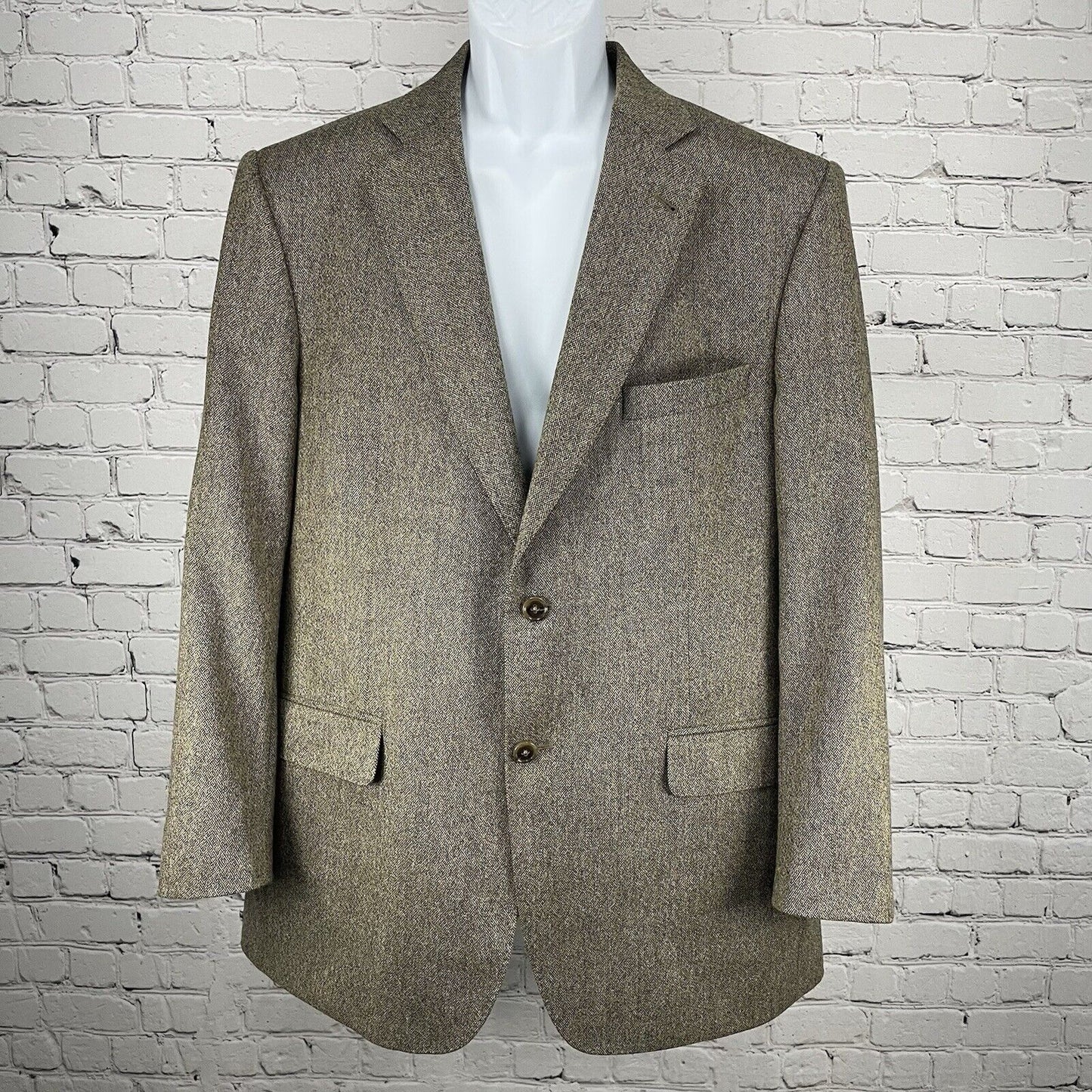 Jos A Bank Brown Joseph Tweed Wool Cashmere 2 Button Blazer Sports Coat Size 42