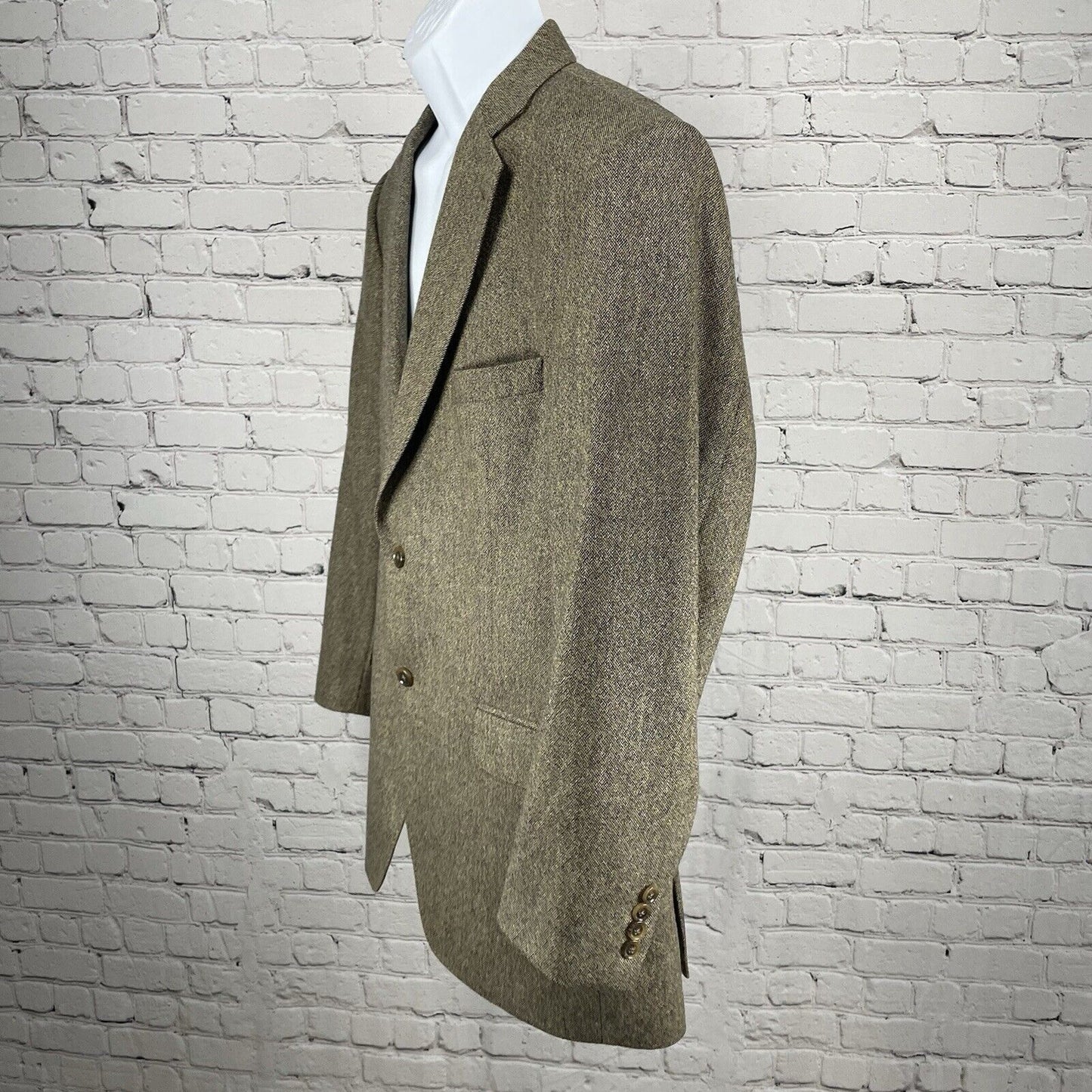 Jos A Bank Brown Joseph Tweed Wool Cashmere 2 Button Blazer Sports Coat Size 42