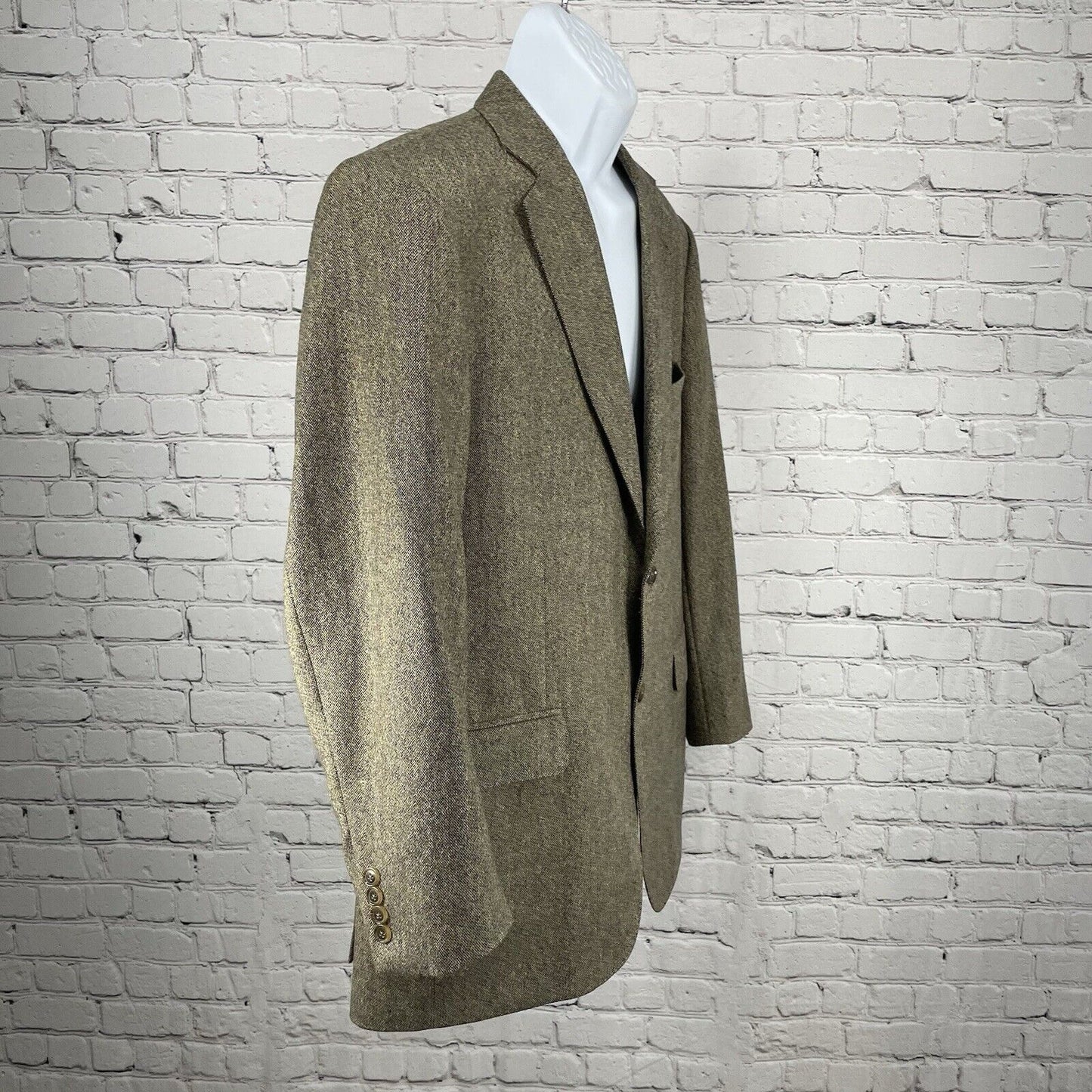 Jos A Bank Brown Joseph Tweed Wool Cashmere 2 Button Blazer Sports Coat Size 42