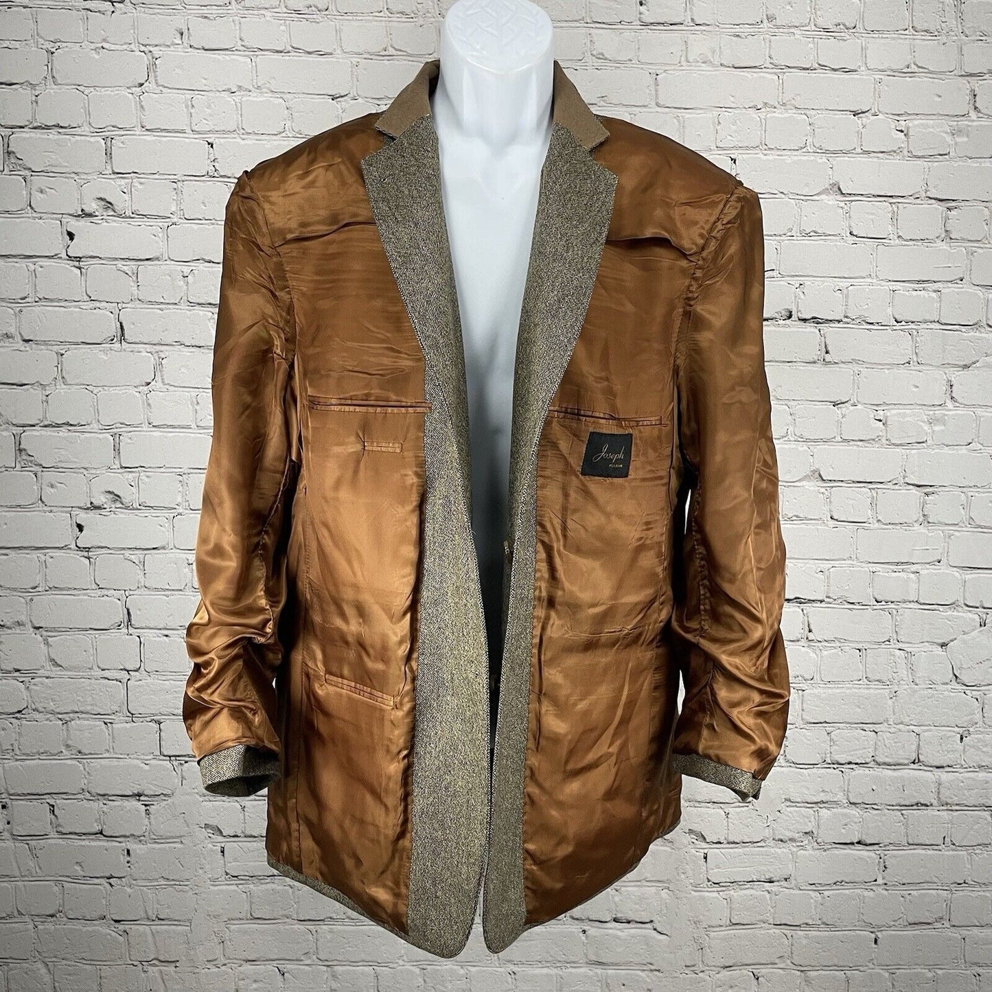 Jos A Bank Brown Joseph Tweed Wool Cashmere 2 Button Blazer Sports Coat Size 42