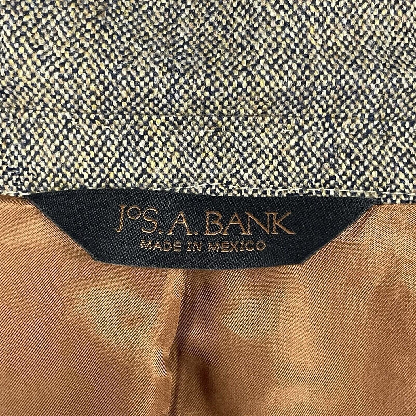 Jos A Bank Brown Joseph Tweed Wool Cashmere 2 Button Blazer Sports Coat Size 42