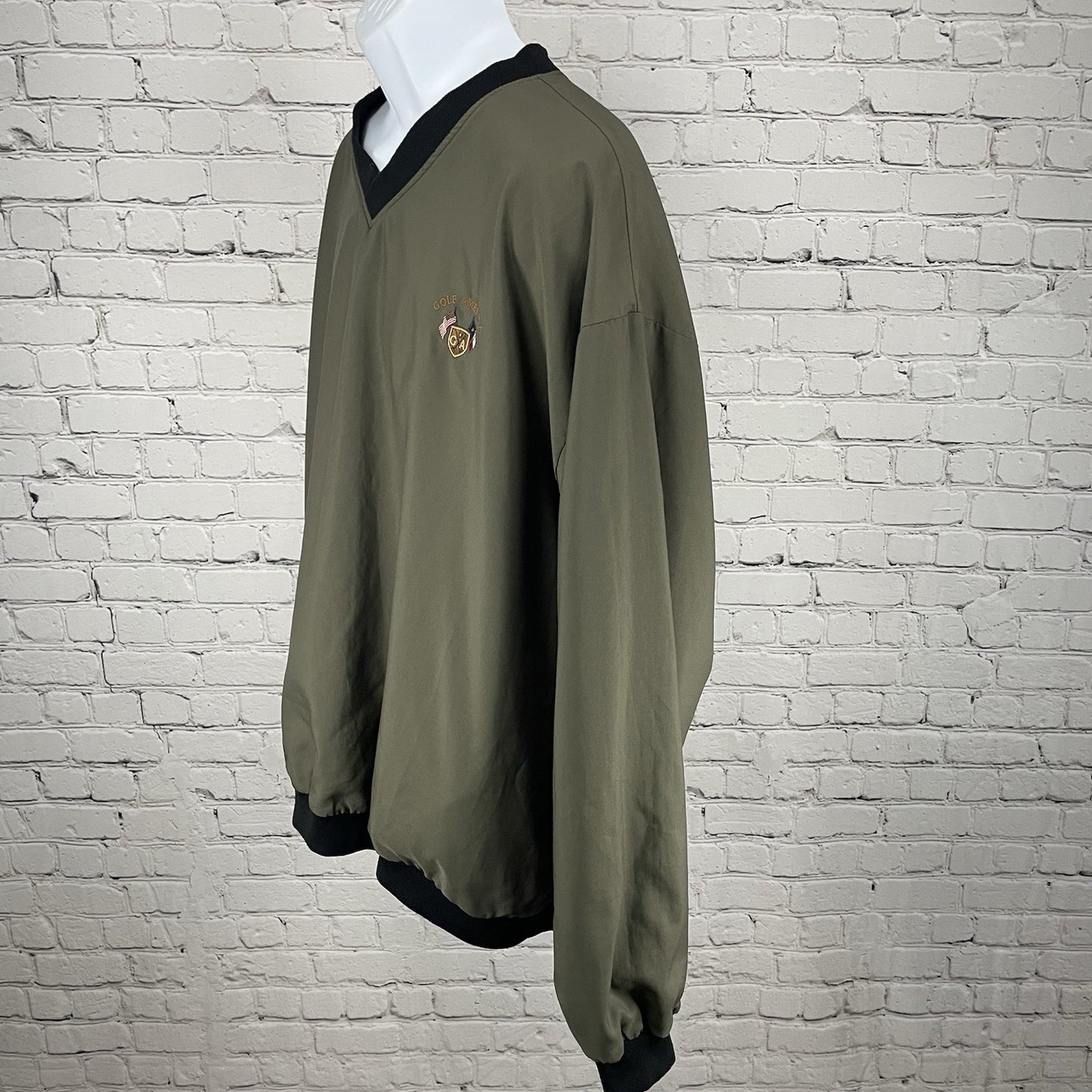 Forrester’s Outerwear Green Reversible Golf America V Neck Pullover USA Size 2XL