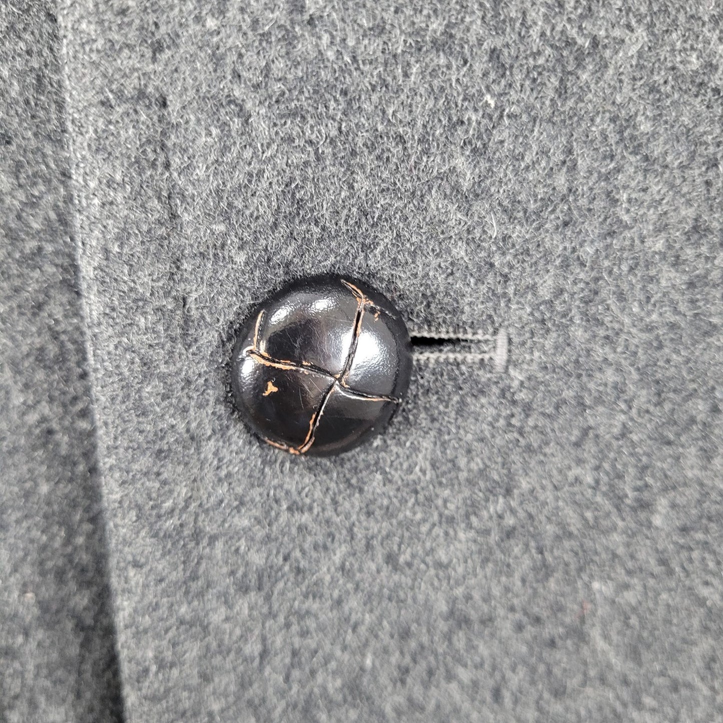 SYMS Grey Pure 100% Wool Heavyweight Long Pea Coat England Made Size Medium M