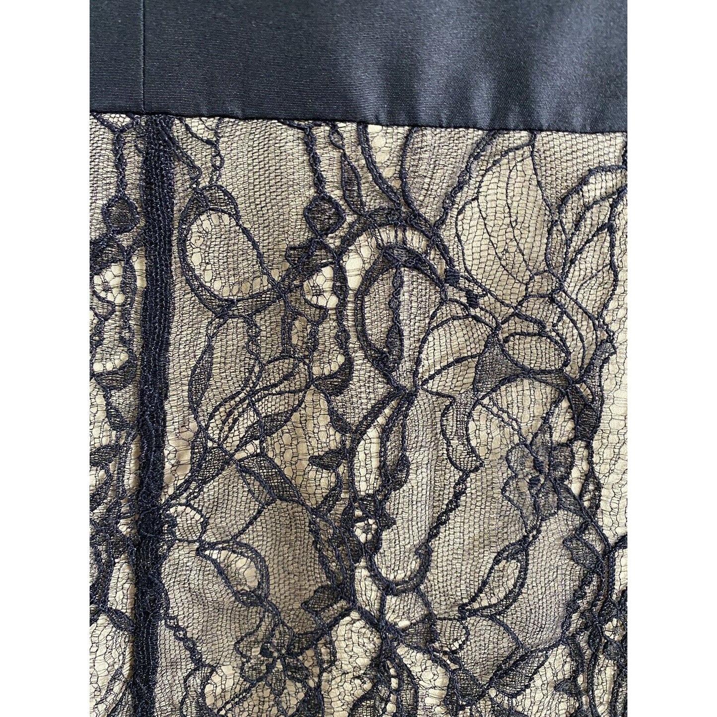 Ann Taylor 100% Silk Lacey Floral Spaghetti Strap Lined Side Sip Dress 14