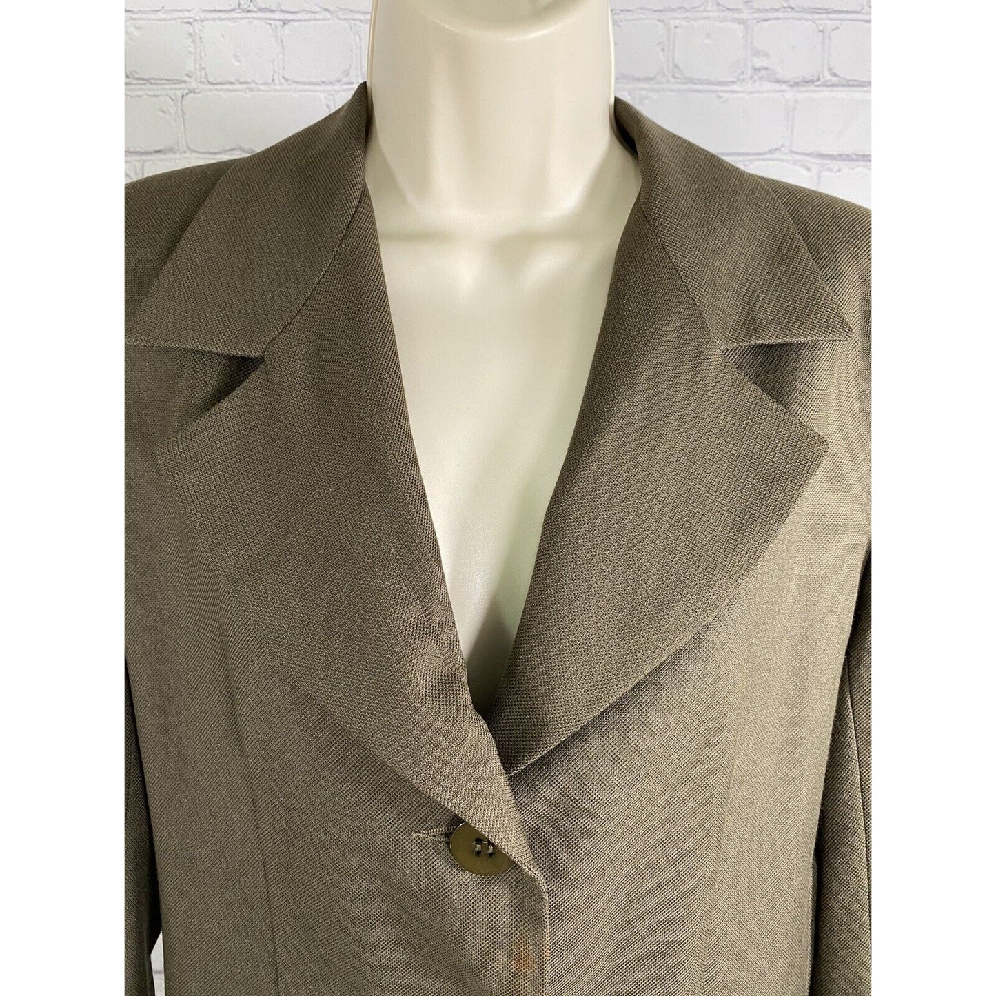 VTG Chad Stevens Ltd Long Forrest Green 3 Button Coat Jacket Lined Womens 8
