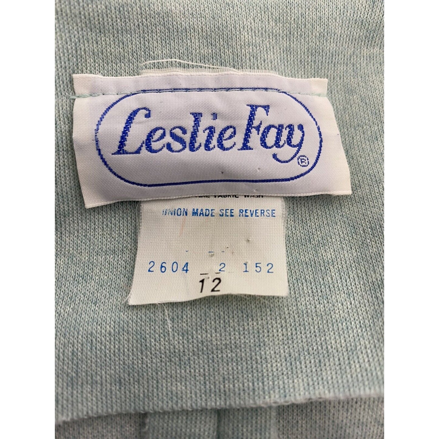 VTG Leslie Fay 1980s Light Blue Purple Trim Button Up Jacket Blazer 12
