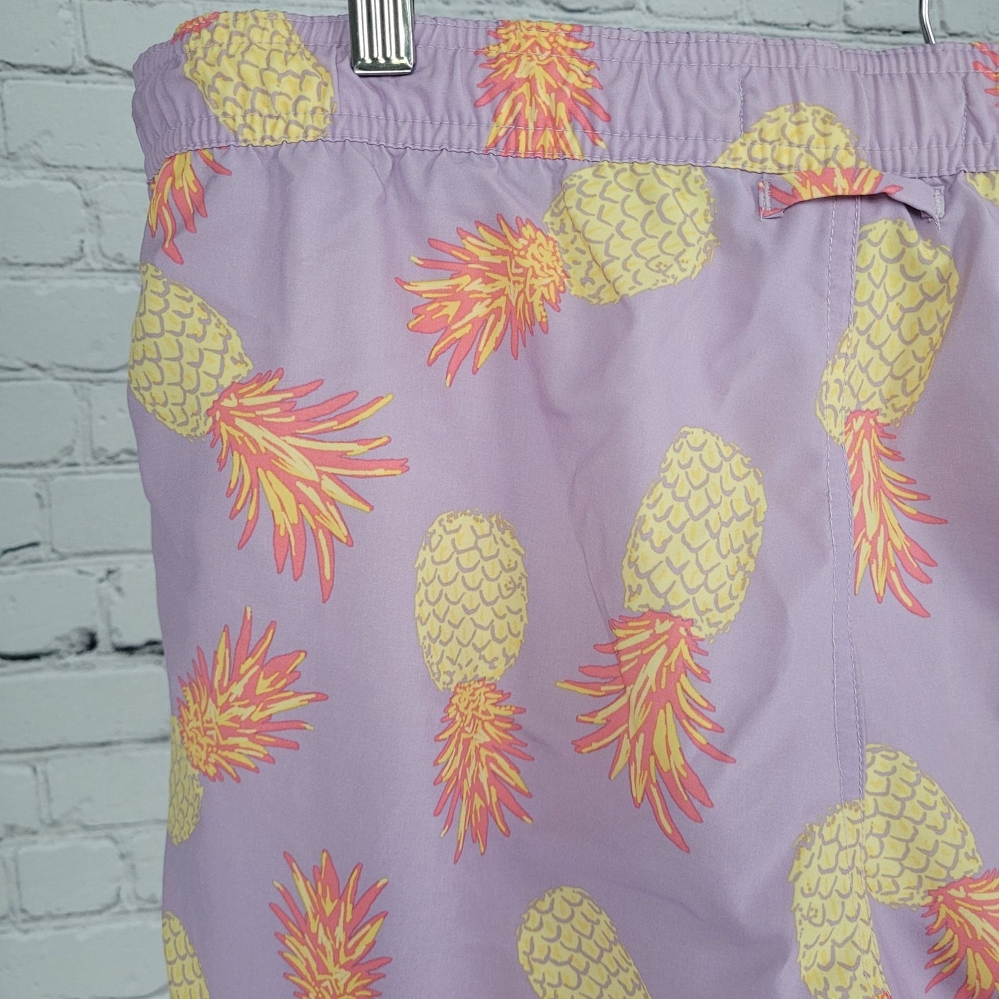 Bonobos Purple Pineapple Mesh Lined Board Shorts Swim Trunks Size Medium M