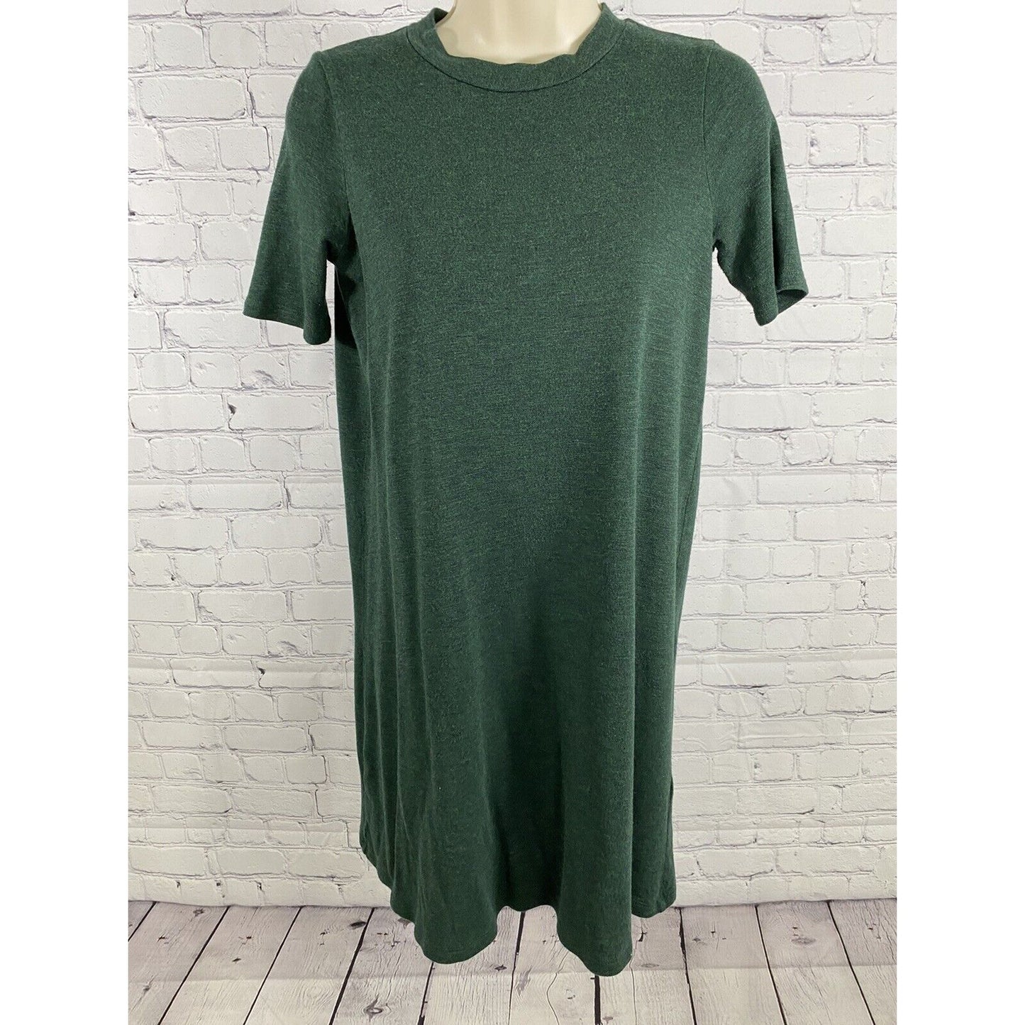 Madewell Green Pullover Short Sleeve Knee Length T Shirt Dress XXS