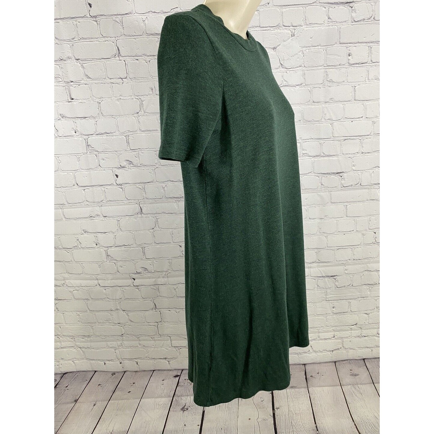 Madewell Green Pullover Short Sleeve Knee Length T Shirt Dress XXS