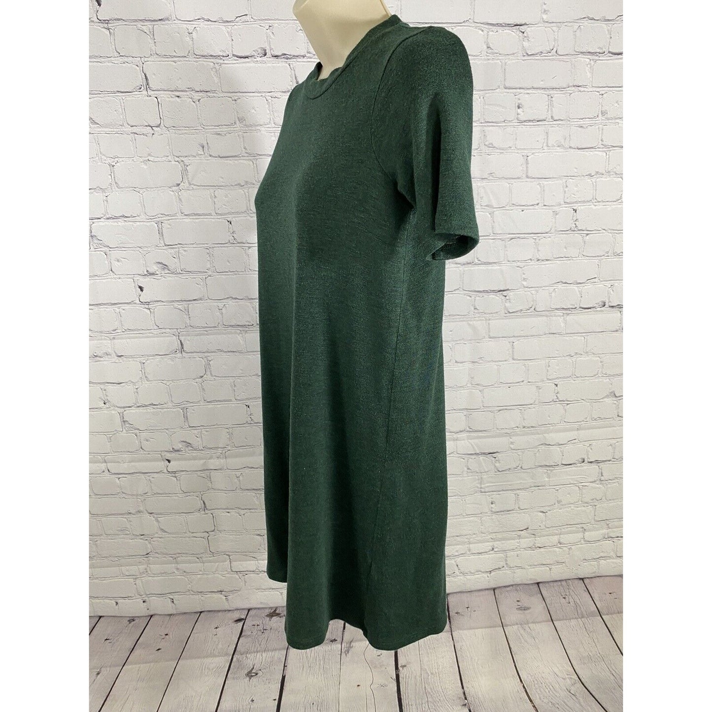Madewell Green Pullover Short Sleeve Knee Length T Shirt Dress XXS