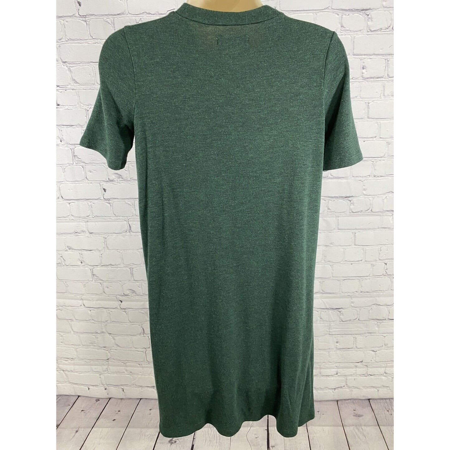 Madewell Green Pullover Short Sleeve Knee Length T Shirt Dress XXS