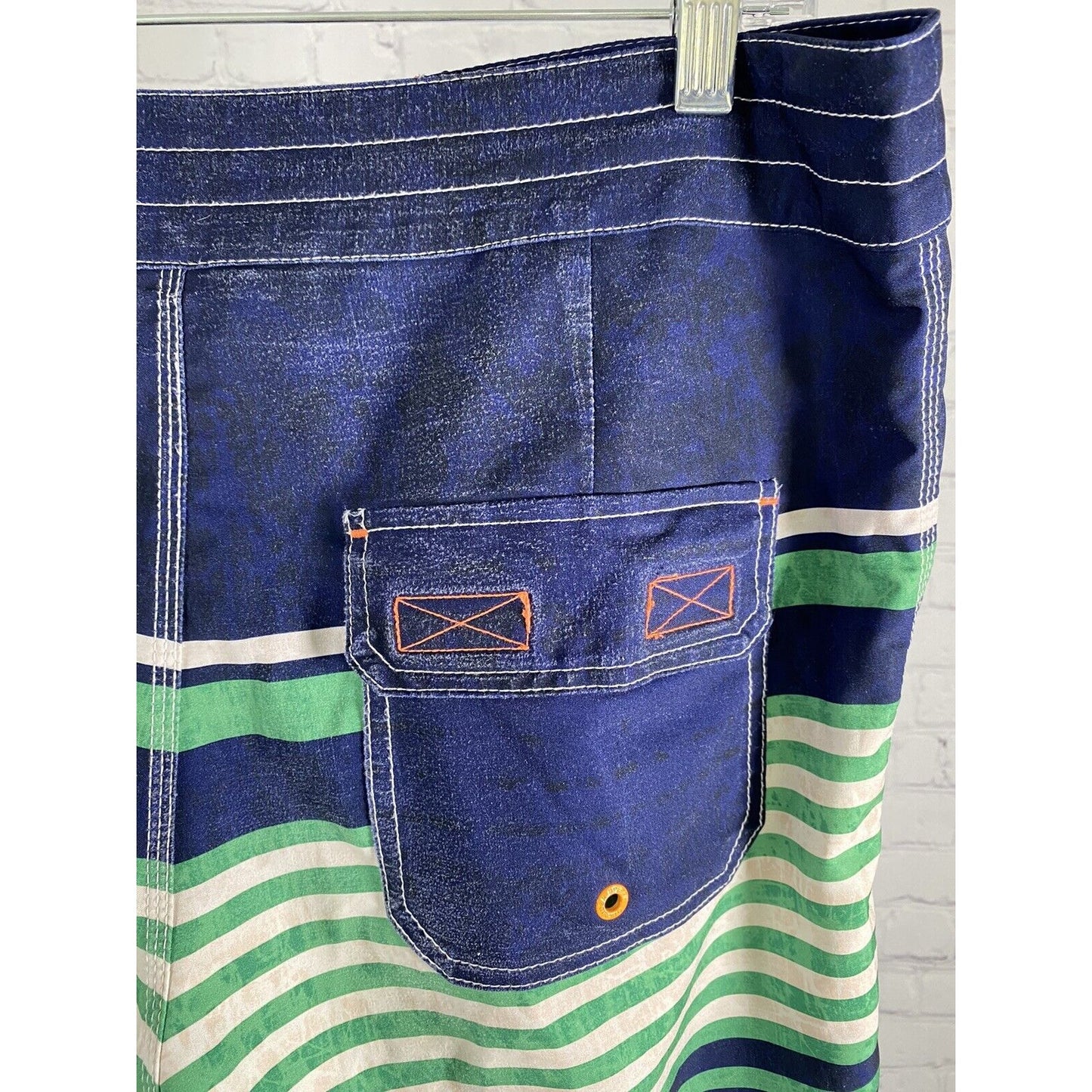 Sperry Top Sider Multicolor Striped Board Short Swim Trunks Men’s 36