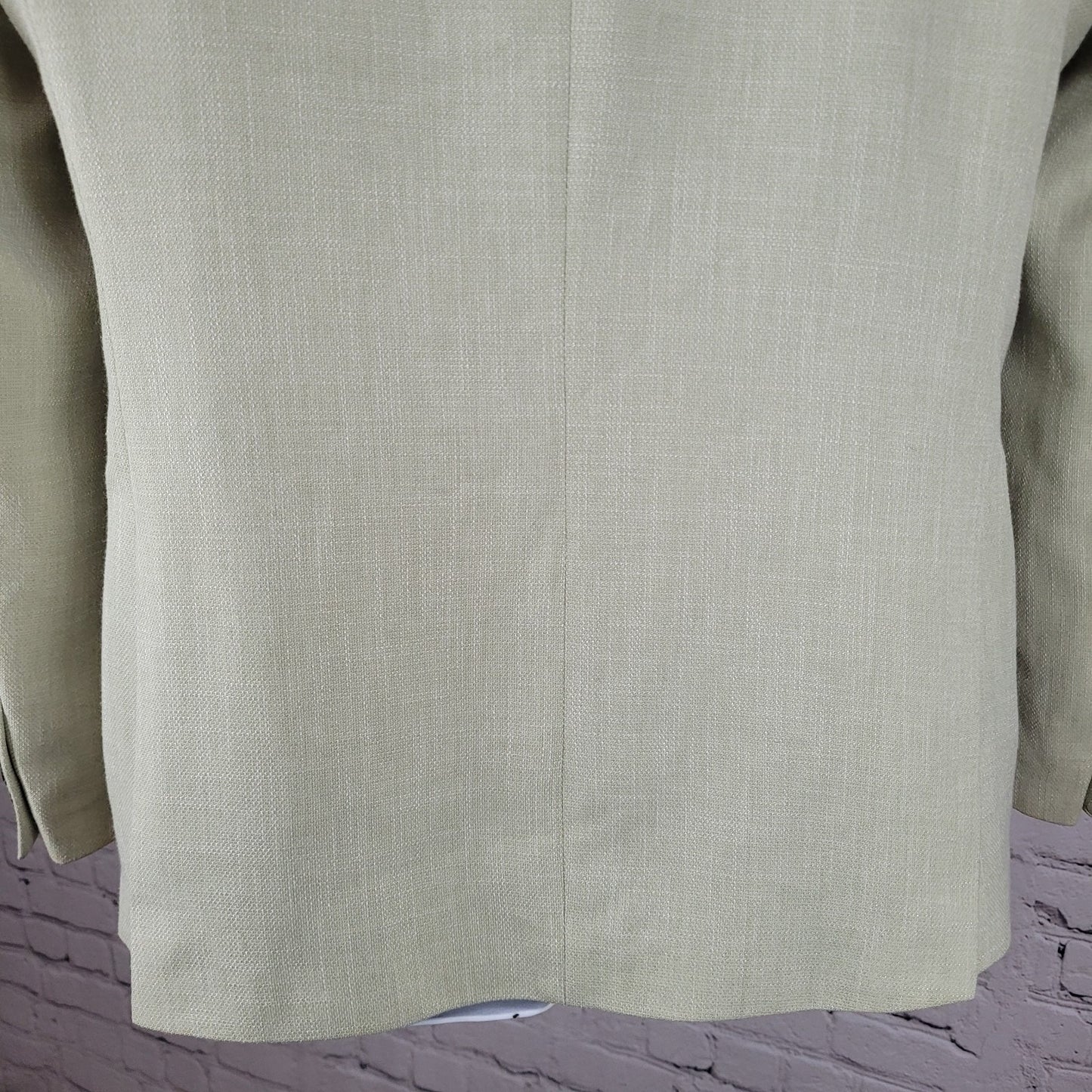 Eleganza Black Light Green Super 140's Slim Fit Blazer Sport Coat Size 36R