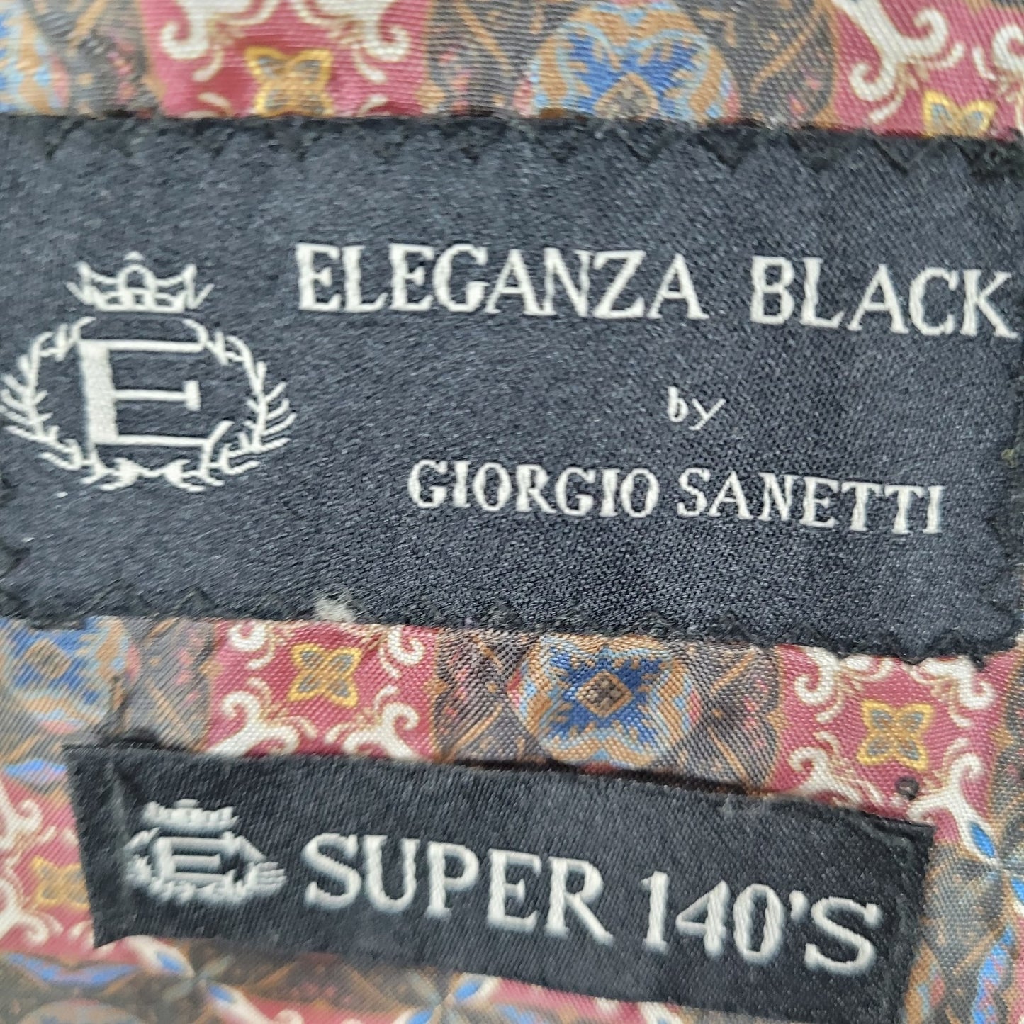 Eleganza Black Light Green Super 140's Slim Fit Blazer Sport Coat Size 36R