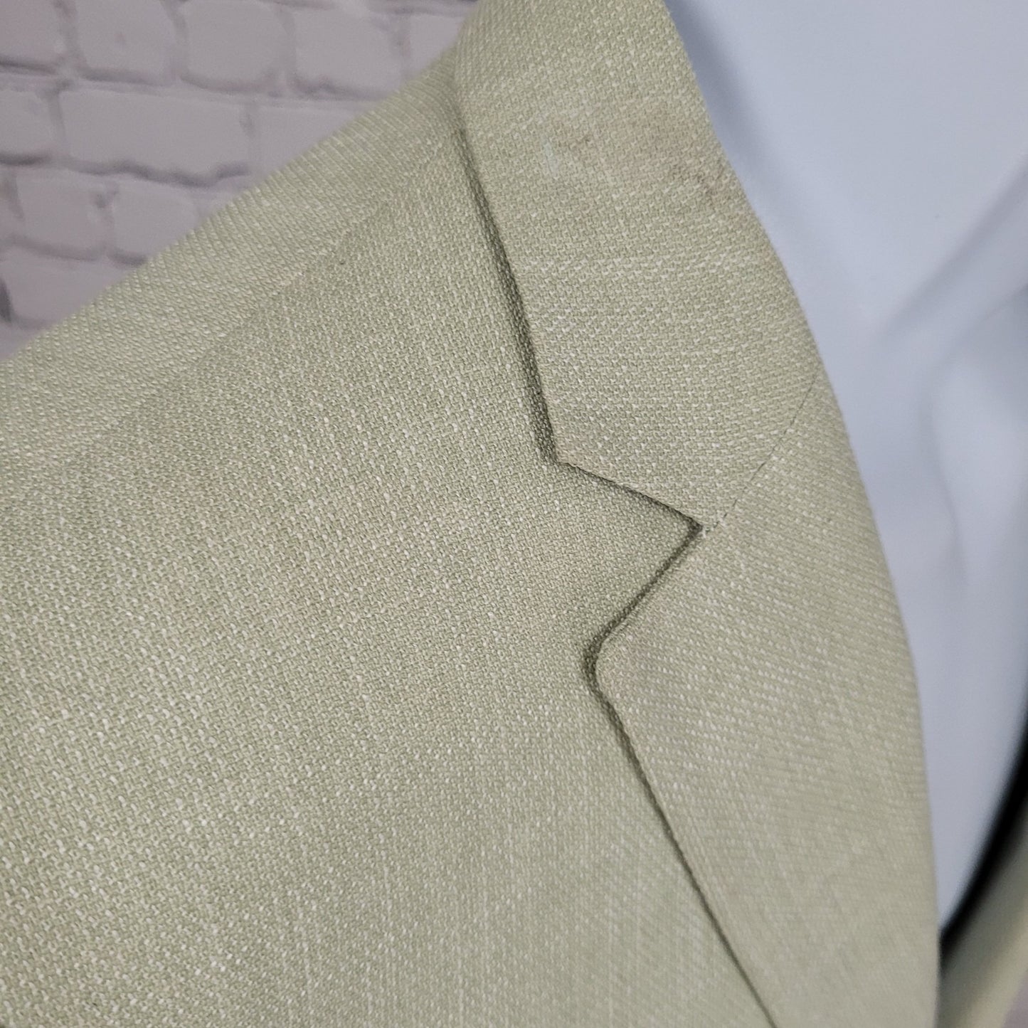 Eleganza Black Light Green Super 140's Slim Fit Blazer Sport Coat Size 36R