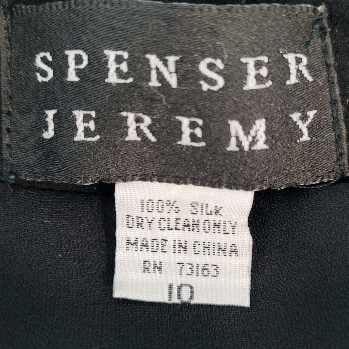 Spencer Jeremy 100% Silk Chiffon Belted Shawl Collar Midi Dress Size 10