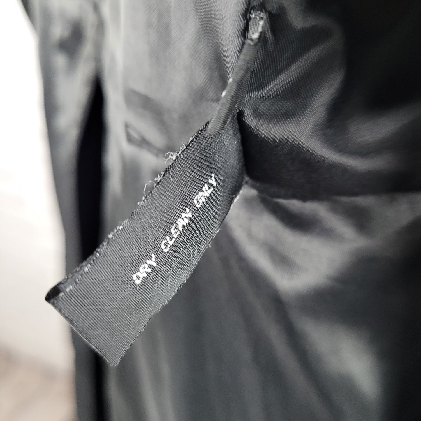 Circle S Dallas Texas Black Wool Blend Show Coat Metal Button Long Blazer 40R