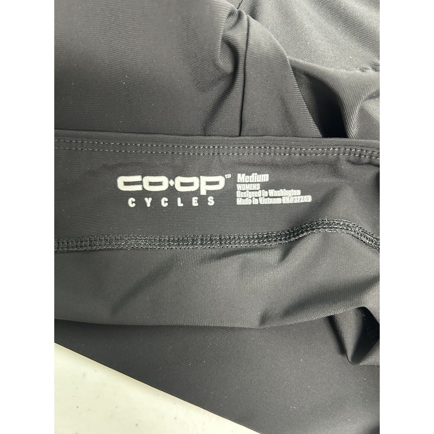 Co Op Cycles Black Nylon/Spandex Pull On Women’s Padded Biker Shorts M Medium