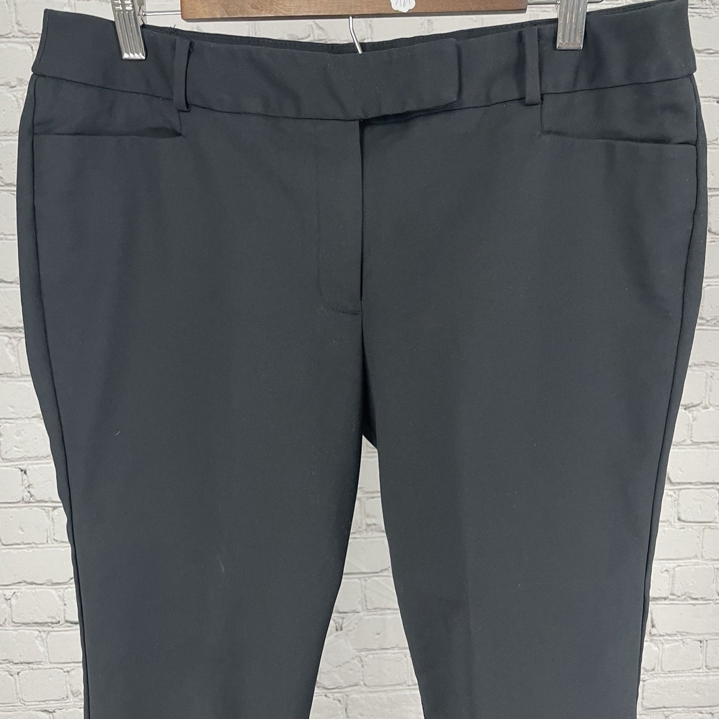 NWT Talbots Newport Black Mid Rise Stretch Ankle Dress Pants Size 12WP (34x27)