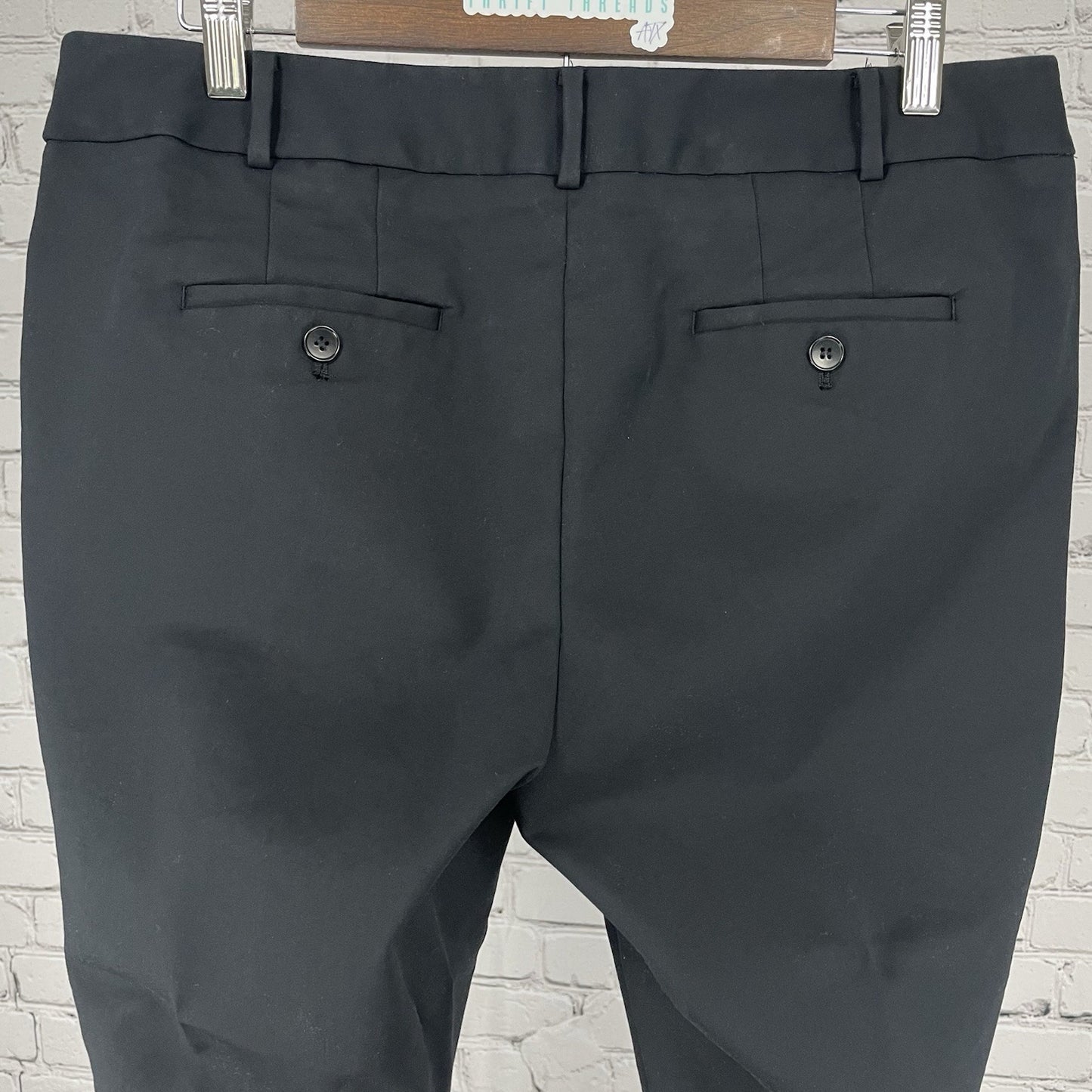 NWT Talbots Newport Black Mid Rise Stretch Ankle Dress Pants Size 12WP (34x27)