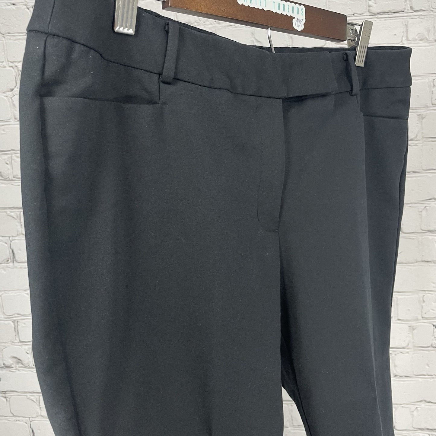 NWT Talbots Newport Black Mid Rise Stretch Ankle Dress Pants Size 12WP (34x27)